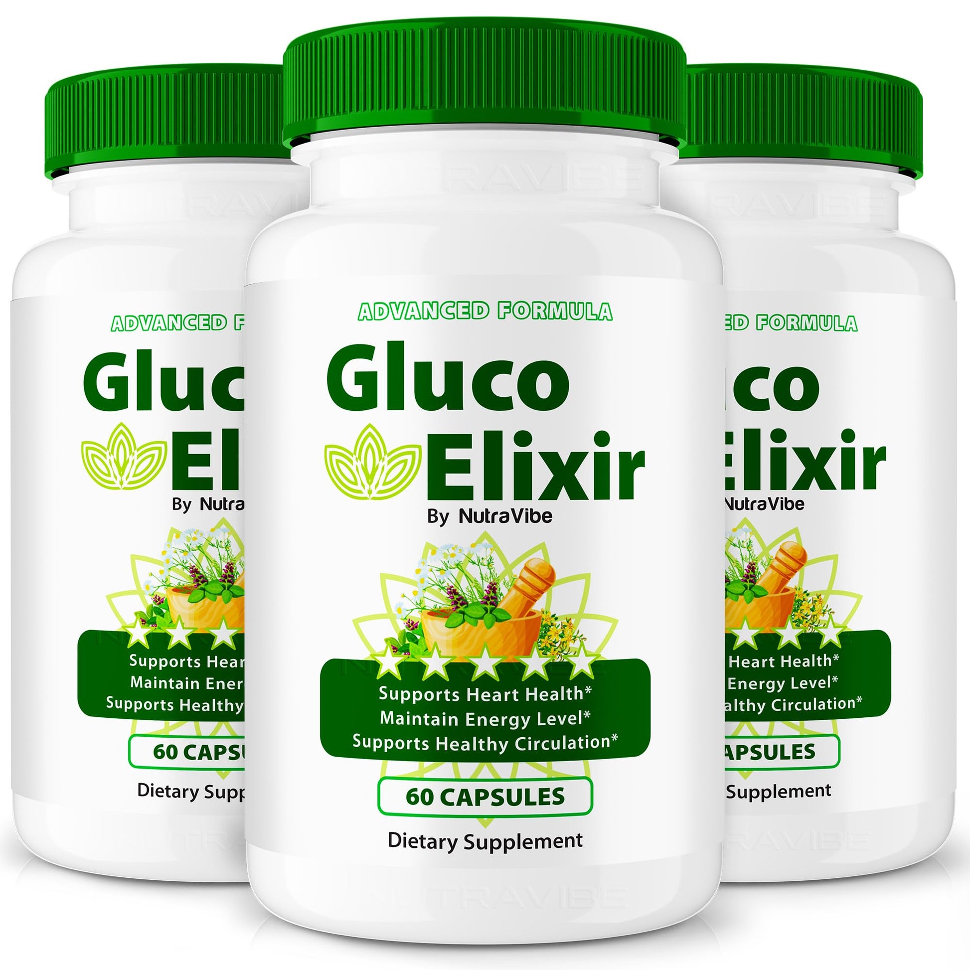 NutraVibe Gluco Elixir Capsule 180 Count