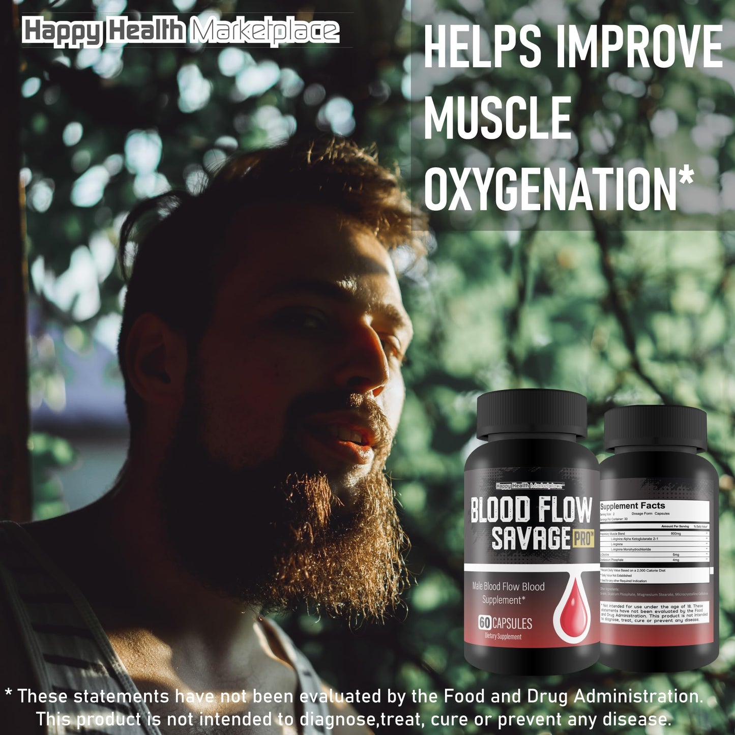 Happy Health Marketplace Blood Flow Savage Pro 60 Capsules