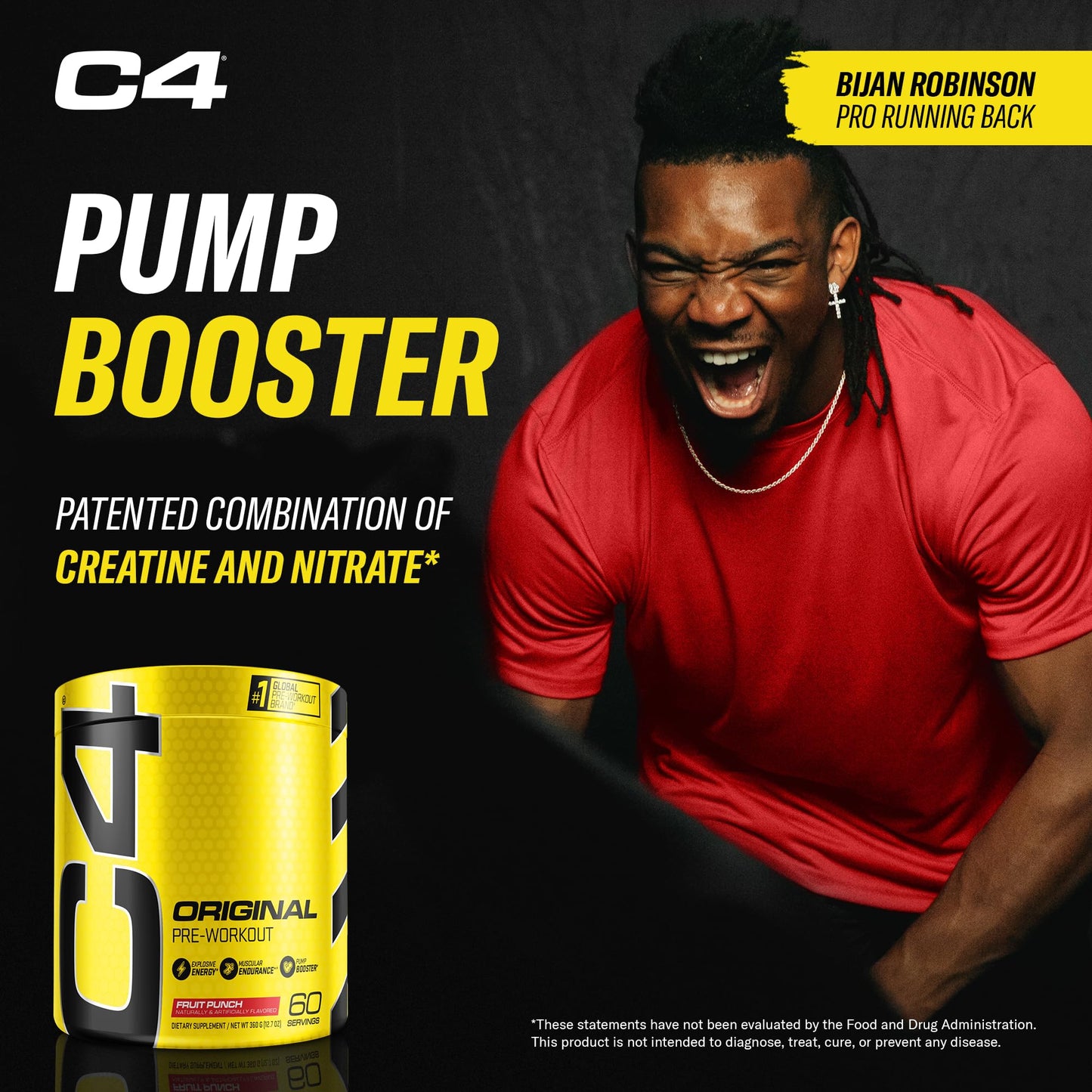 C4 Original Pre Workout Powder Fruit Punch 12.7 Ounce