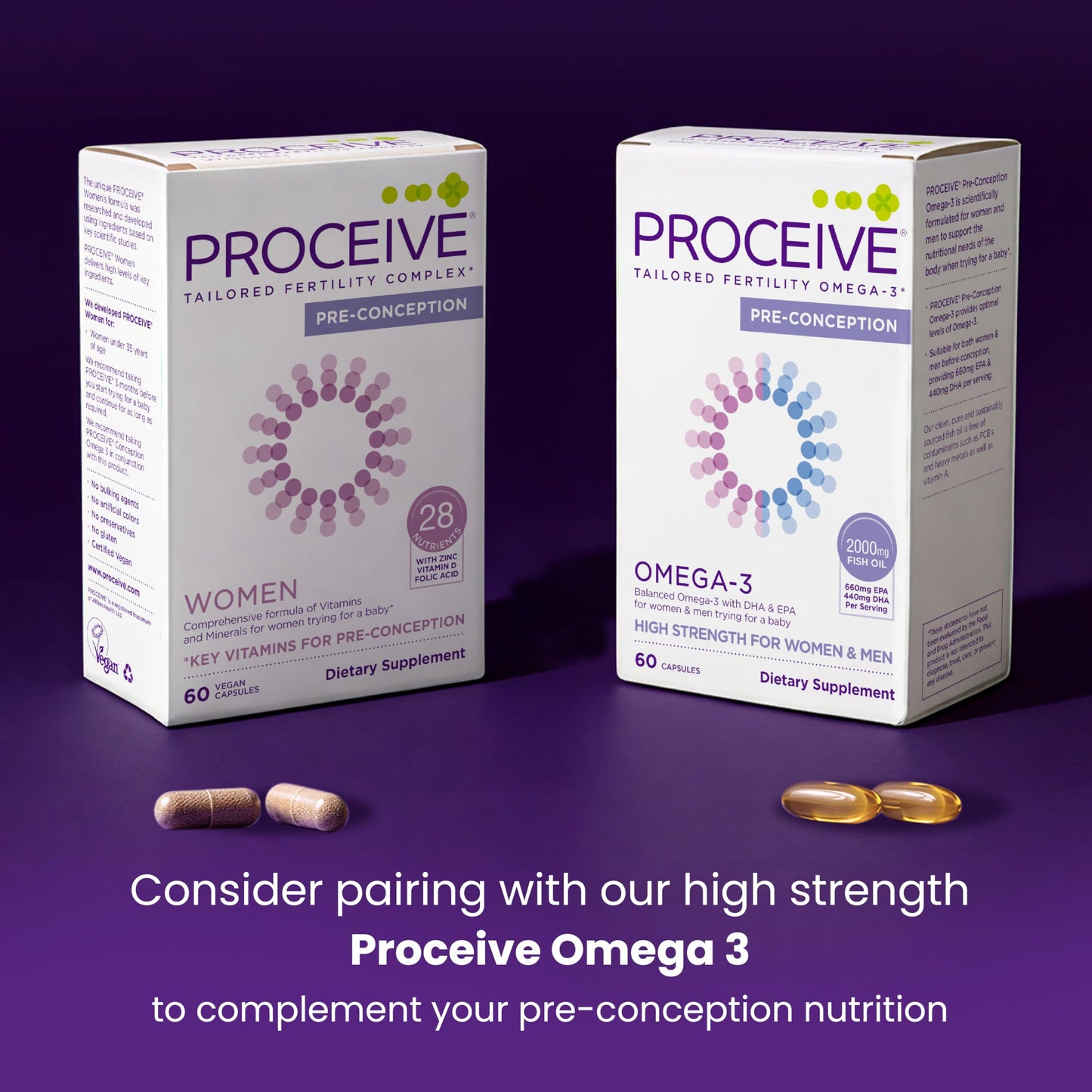 Proceive Tailored Fertility Supplement for Women Multivitamin 60 Capsules