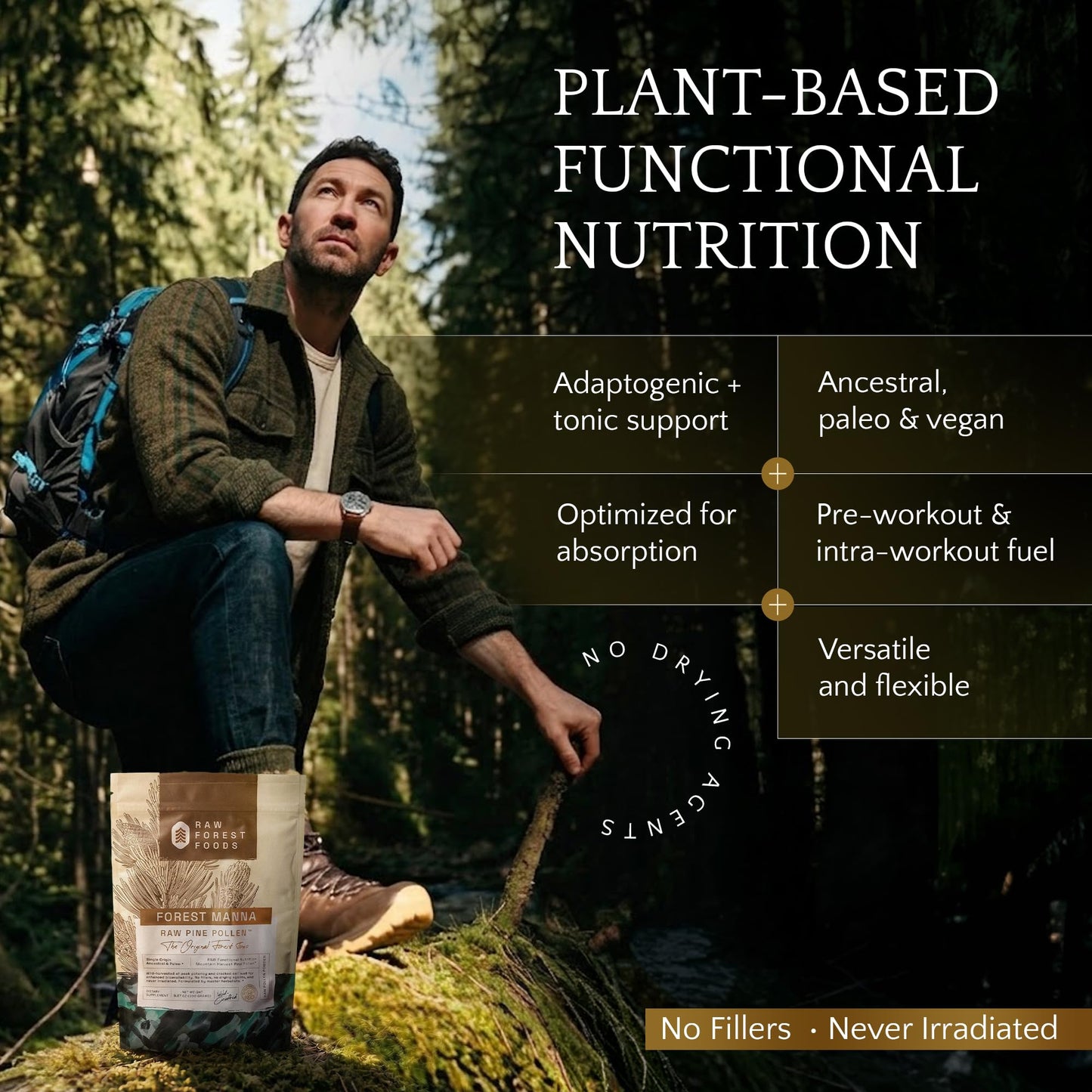 RAW Forest Foods Pine Pollen Powder 9.97 Ounce