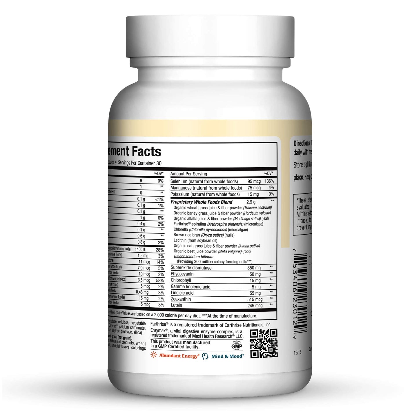 Maxi Health Green Energee Super Whole Food Blend 120 Capsules