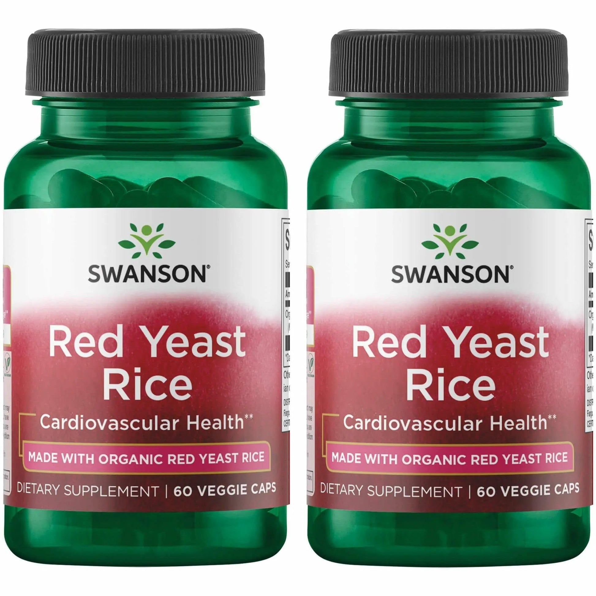 Swanson Red Yeast Rice 600 mg Veg Capsules, 120 Count