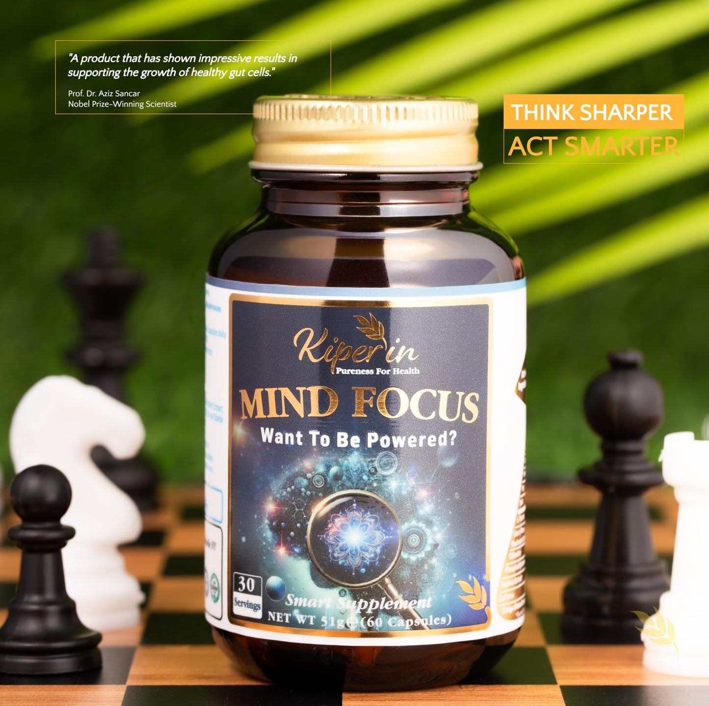 Kiperin Mind Focus Smart Supplement, 60 Capsules