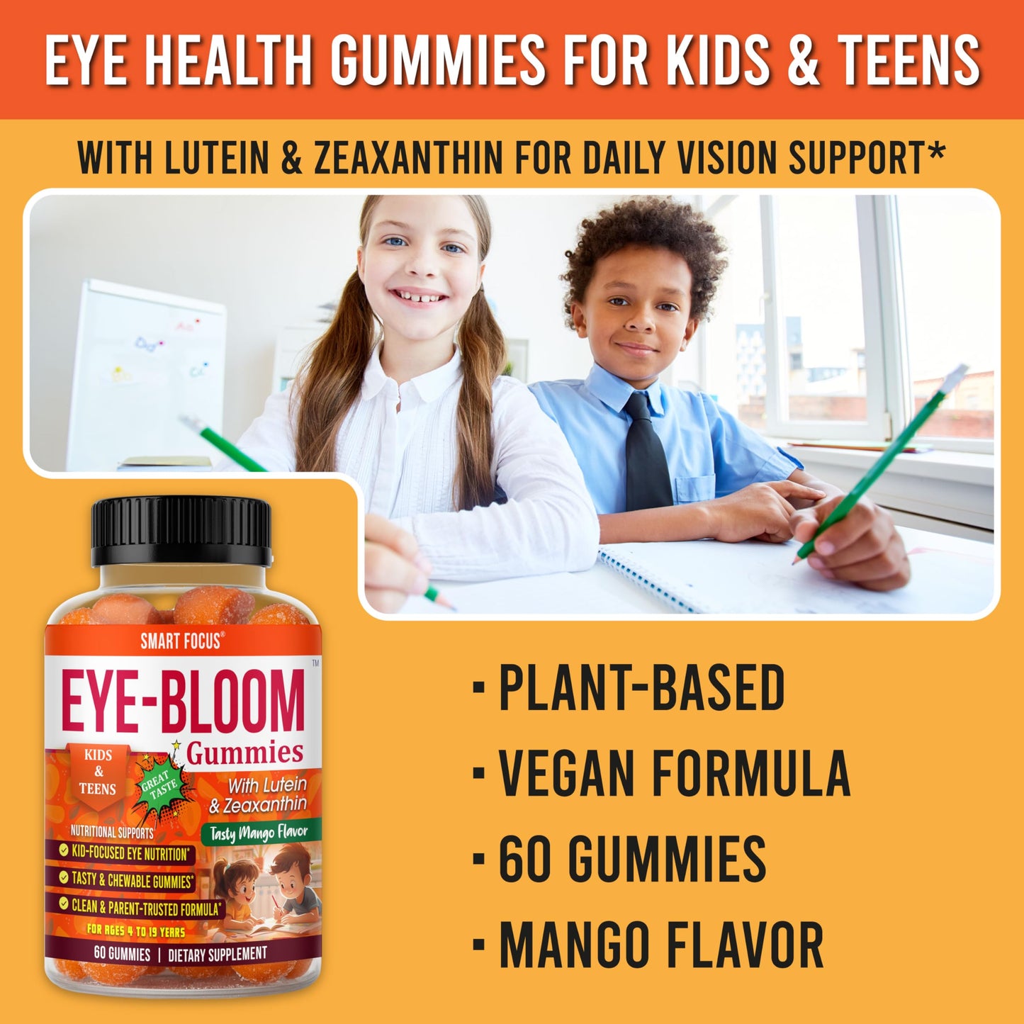 Smart Focus Eye-Bloom Lutein Eye Gummies, 60 Gummies