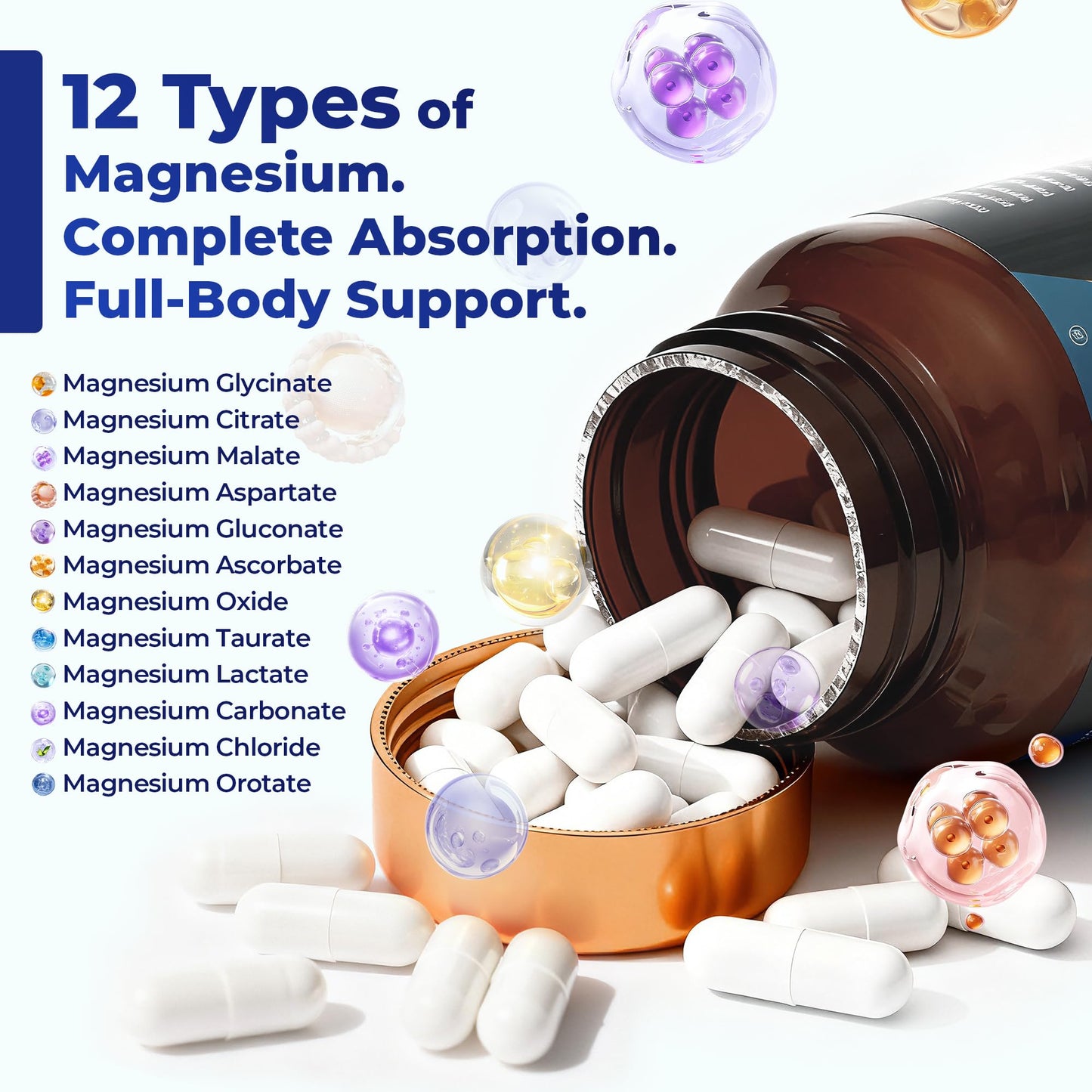Vccvaa Magnesium Complex 700mg Capsules, 120 Capsules