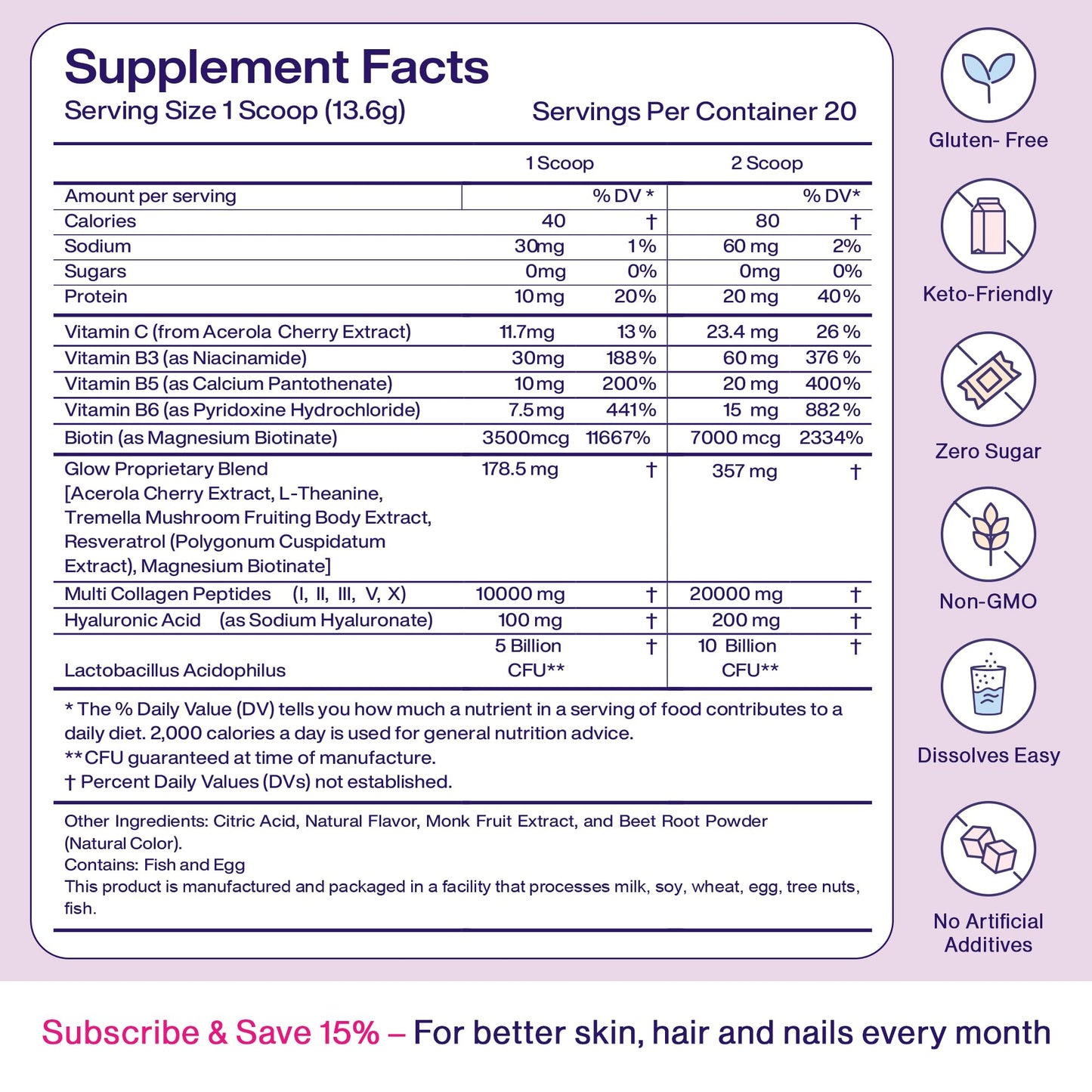 Fuel Multi Collagen Peptides Powder, 40 Servings