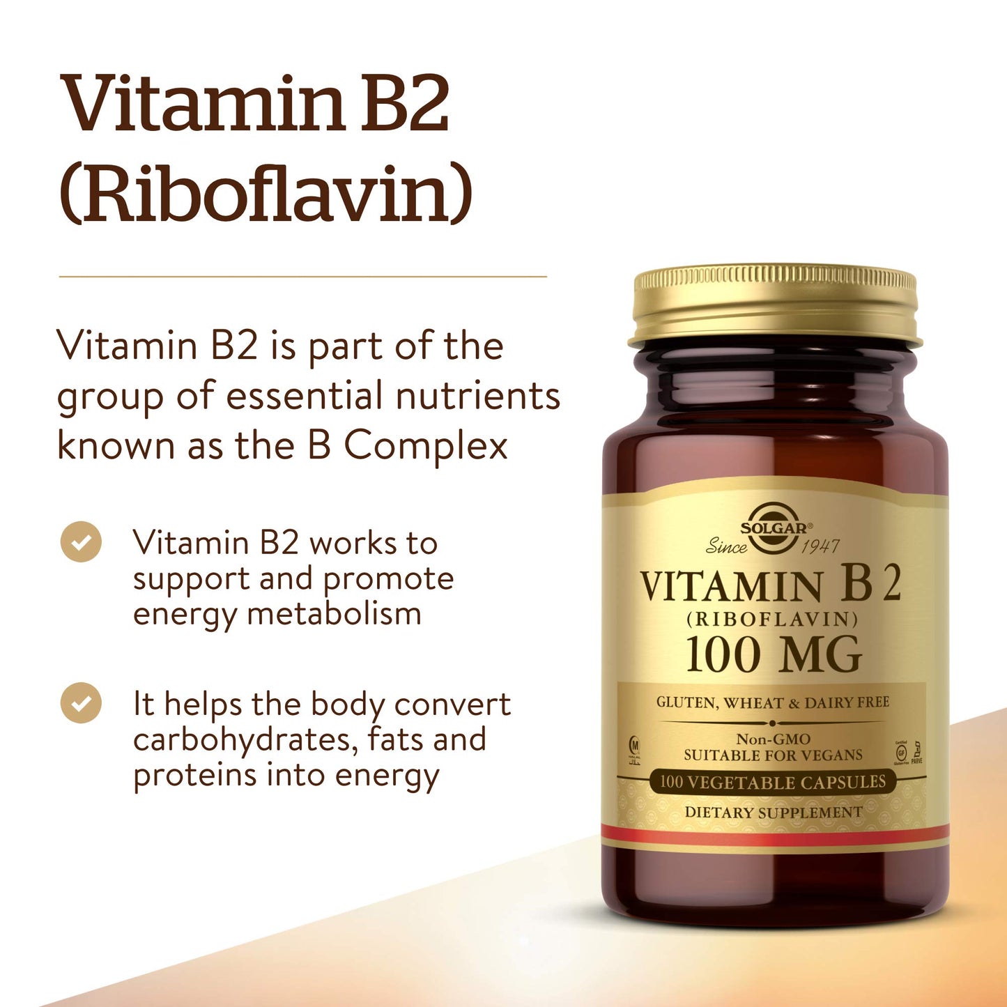 SOLGAR Vitamin B Bundle: B6 25 mg 100 Tablets; Sublingual B12 1000 mcg Nuggets 250 Count; B2 (Riboflavin) 100 mg 100 Vegetable Capsules, 450
