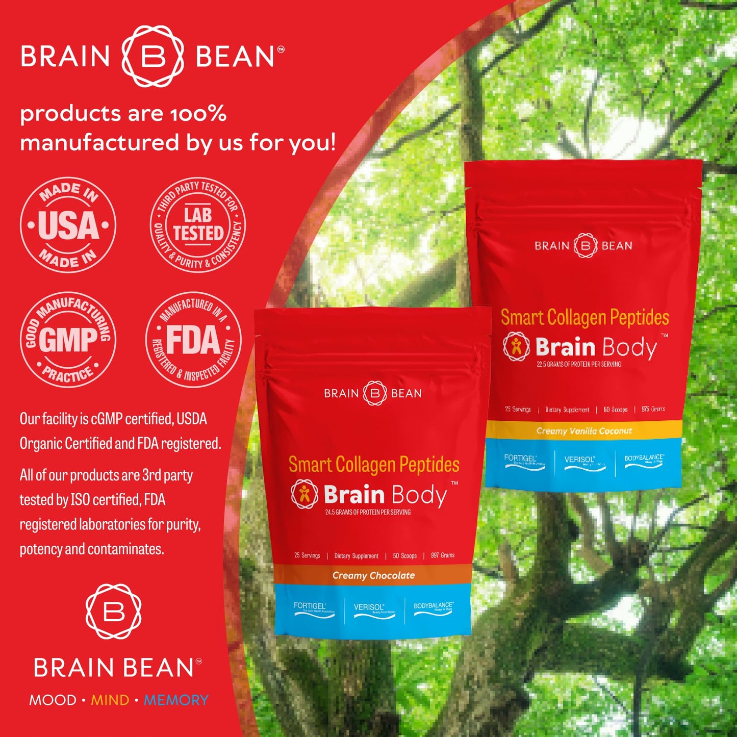 Brain Bean Brain Body Collagen Peptides Powder 997 g