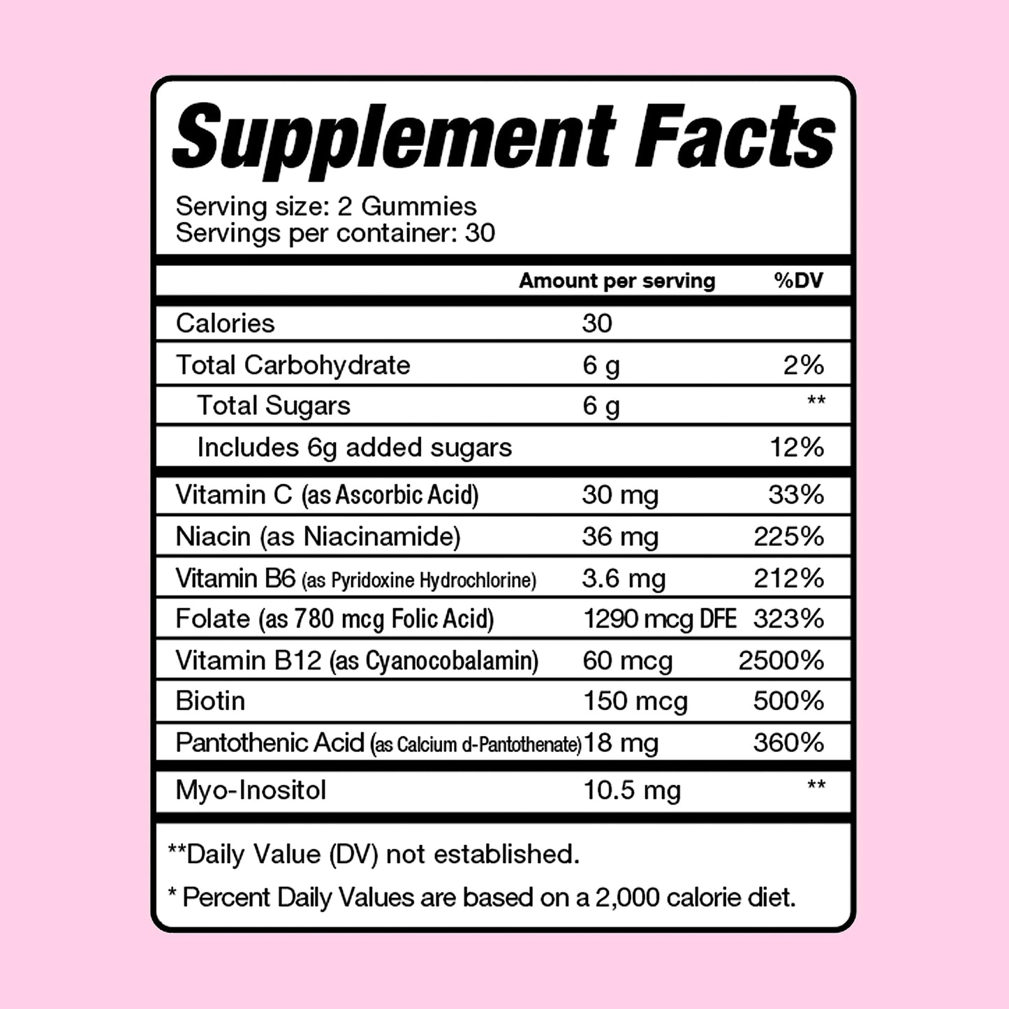 Natural X Fertility for Women - Myo-Inositol, Folic Acid, Biotin, B Vitamins Gummy 60 Count