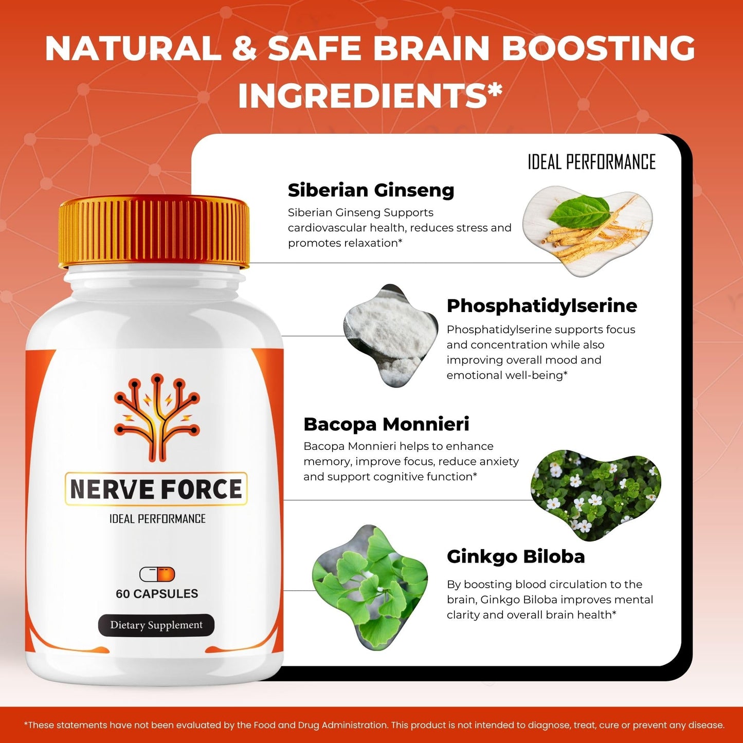 IDEAL PERFORMANCE Nerve Force Neuropathy Supplement Capsules, 300 Capsules