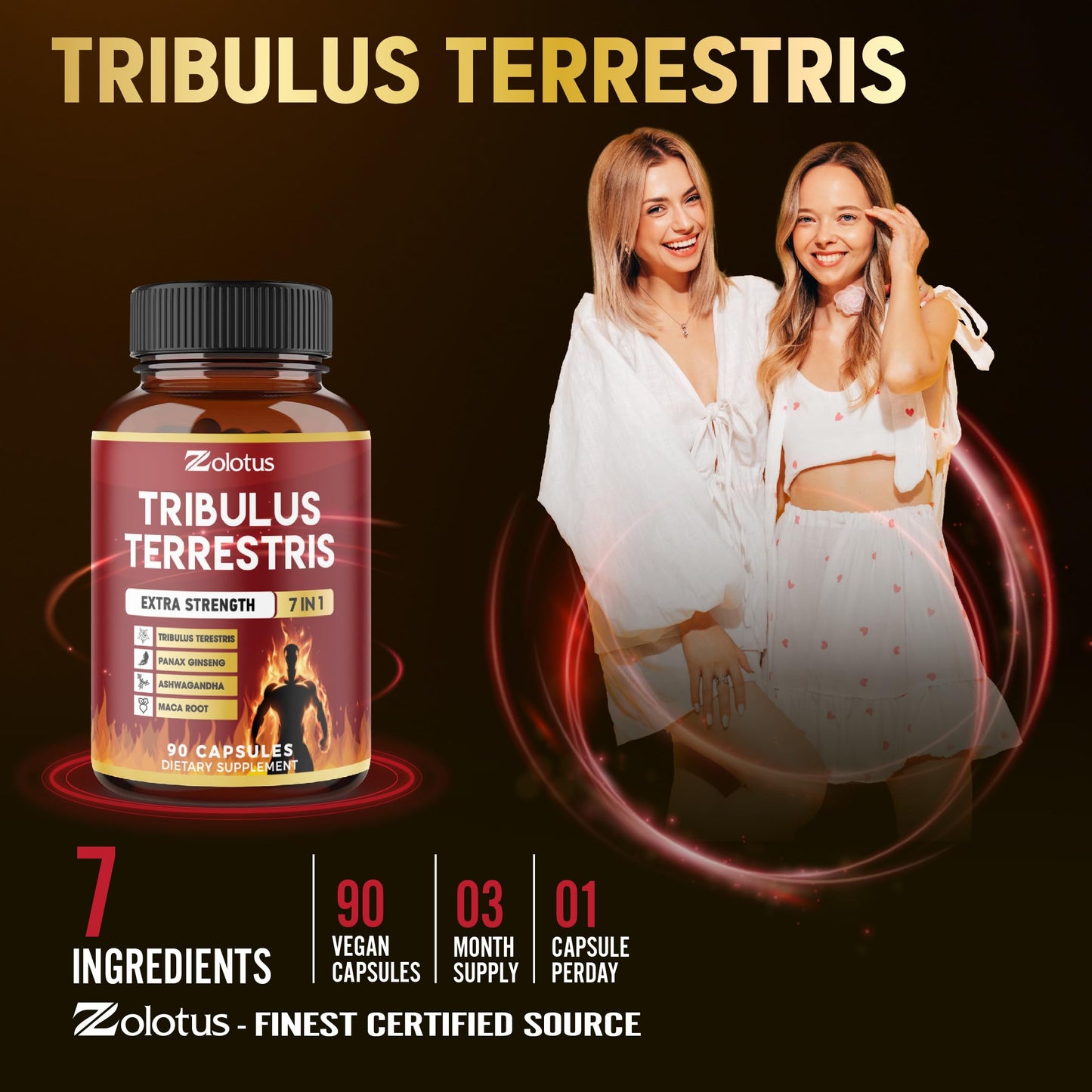 Zolotus Tribulus Terrestris Capsule, 90 Count