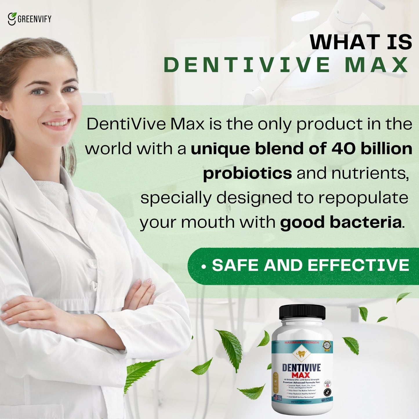 GREENVIFY DentiVive Max Probiotic Supplement Capsule 60