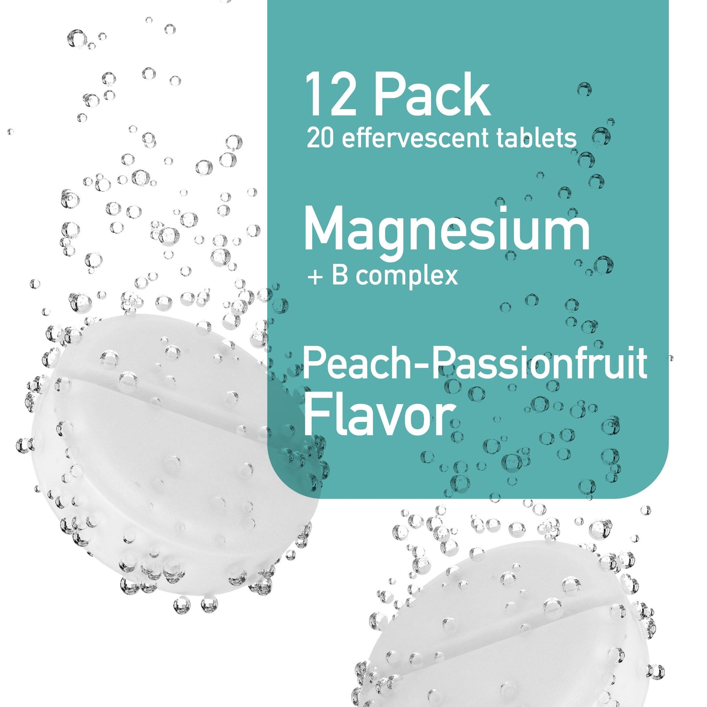 Swiss Imports Effervescent Magnesium + B Complex Dietary Supplement, 240 Tablets