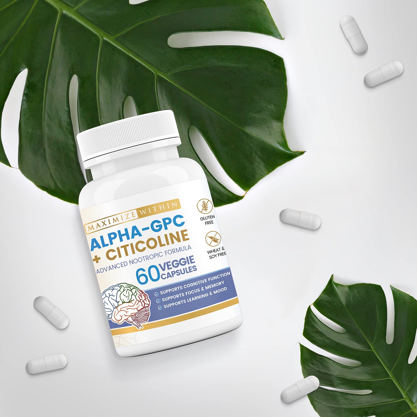 Maximize Within Alpha GPC + Citicoline 1600mg Concentrated Formula Capsule, 60 Count