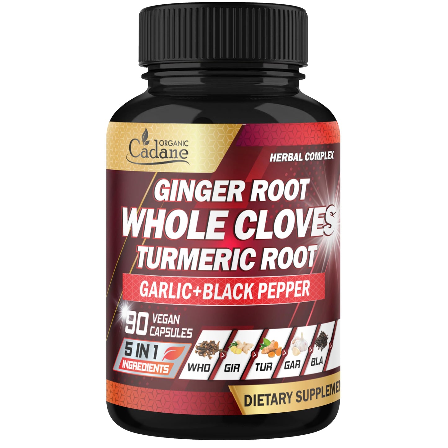 Organic Cadane 5in1 Whole Cloves Herbal Blend 90 Capsules