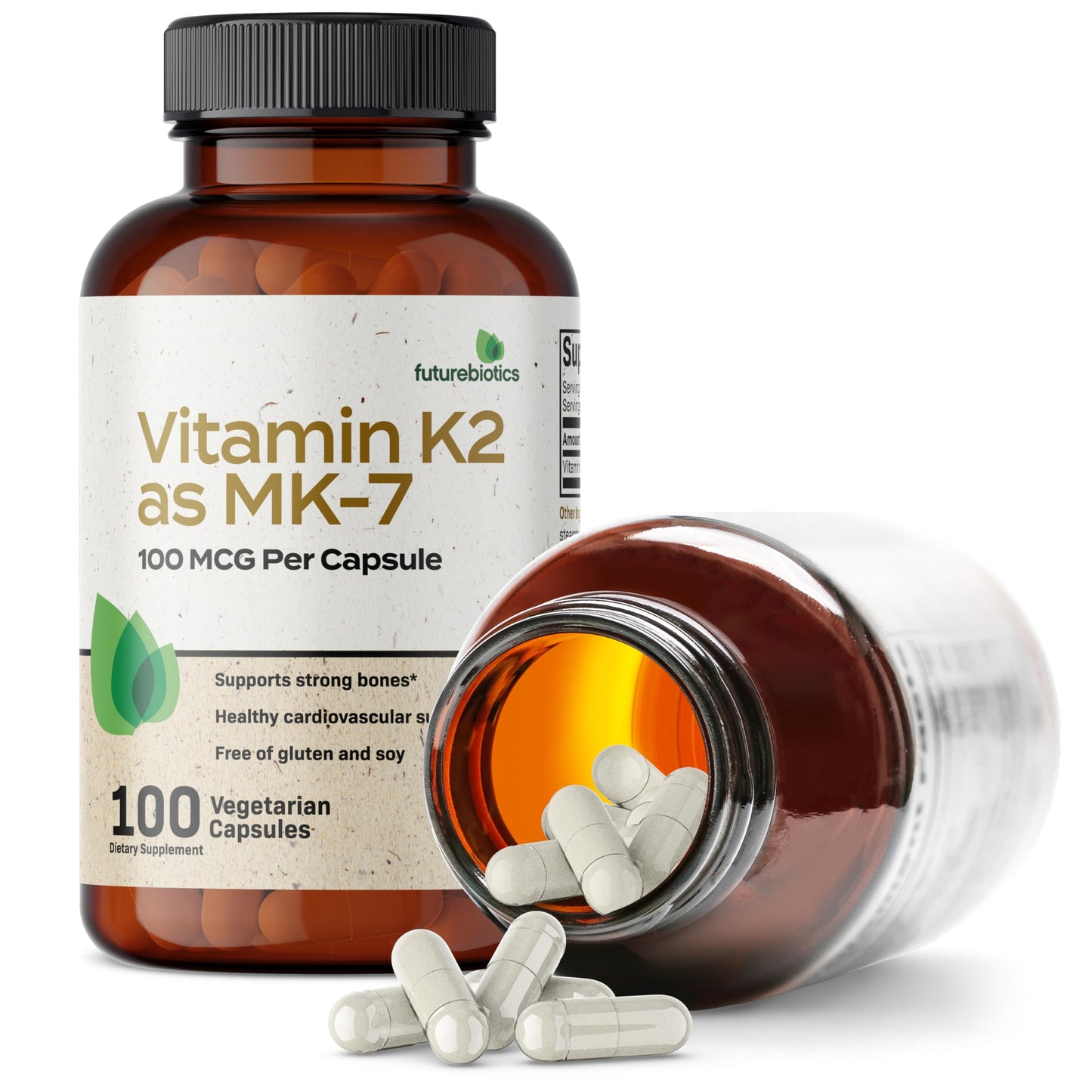 Futurebiotics Vitamin K2 as MK-7 100 mcg Capsule, 100 Count