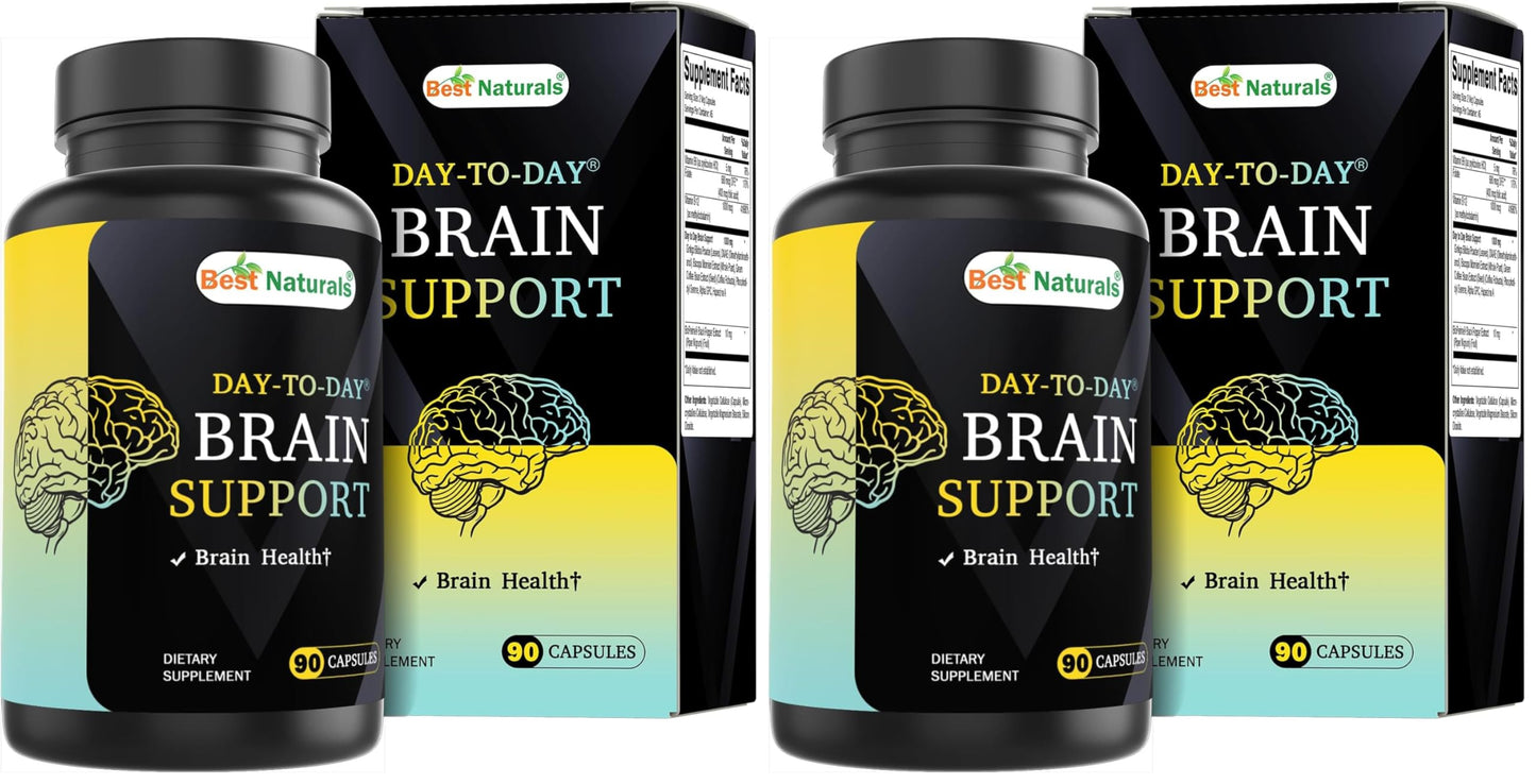 Best Naturals Day-to-Day Brain Support Supplement 180 Capsules
