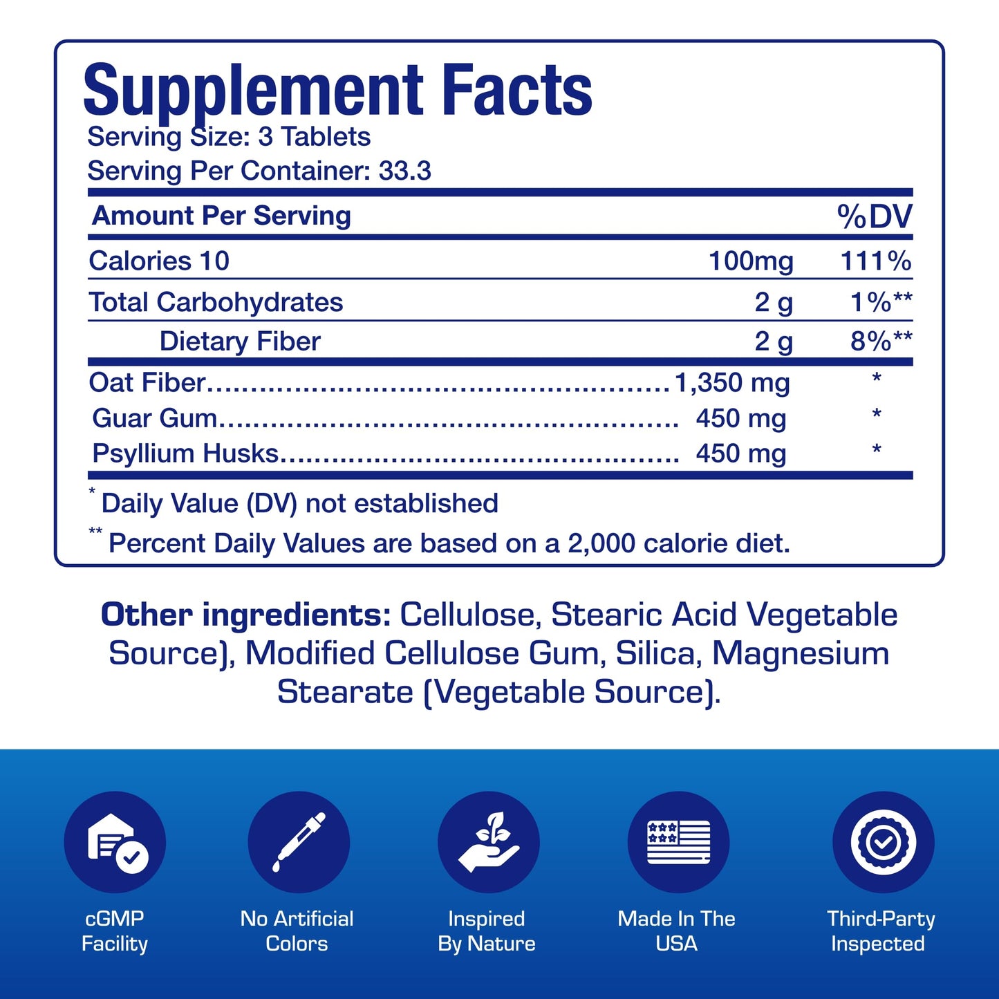 Anabolic Laboratories Psyllium Husk Fiber Tablets, 100 Count