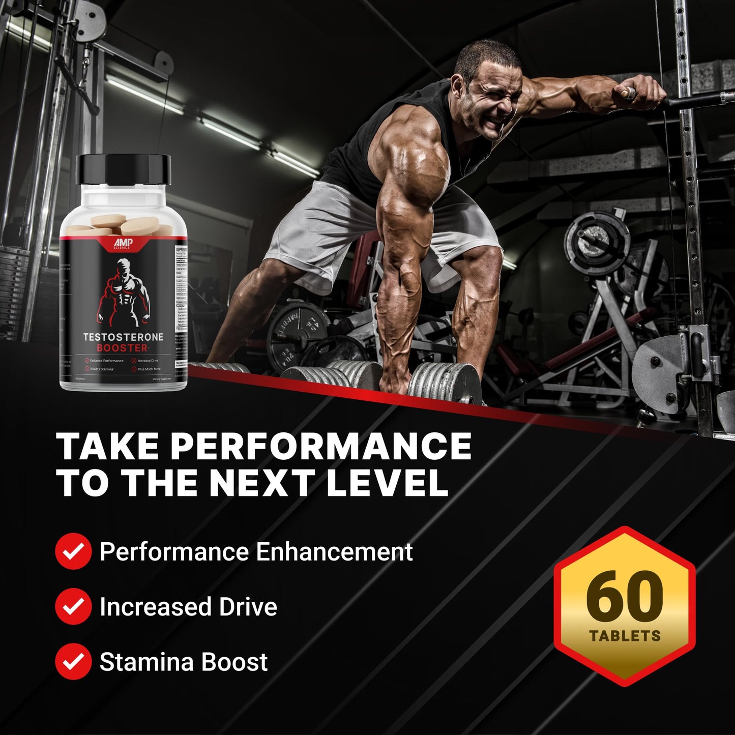 AMP Science Testosterone Booster Tablets 60