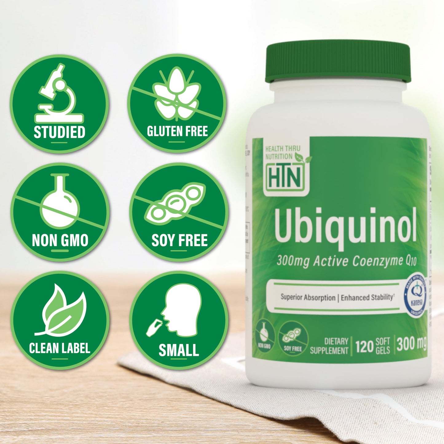 Health Thru Nutrition Ubiquinol 300mg Softgels 120 Count