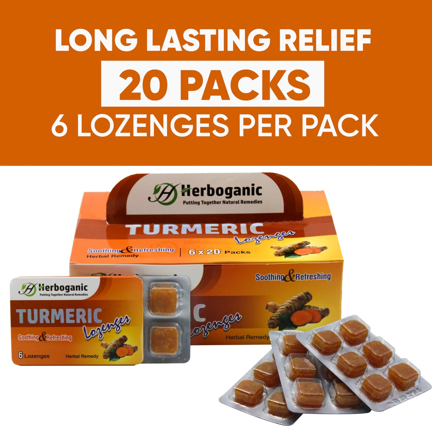 HERBOGANIC Turmeric Lozenges Tablet 120
