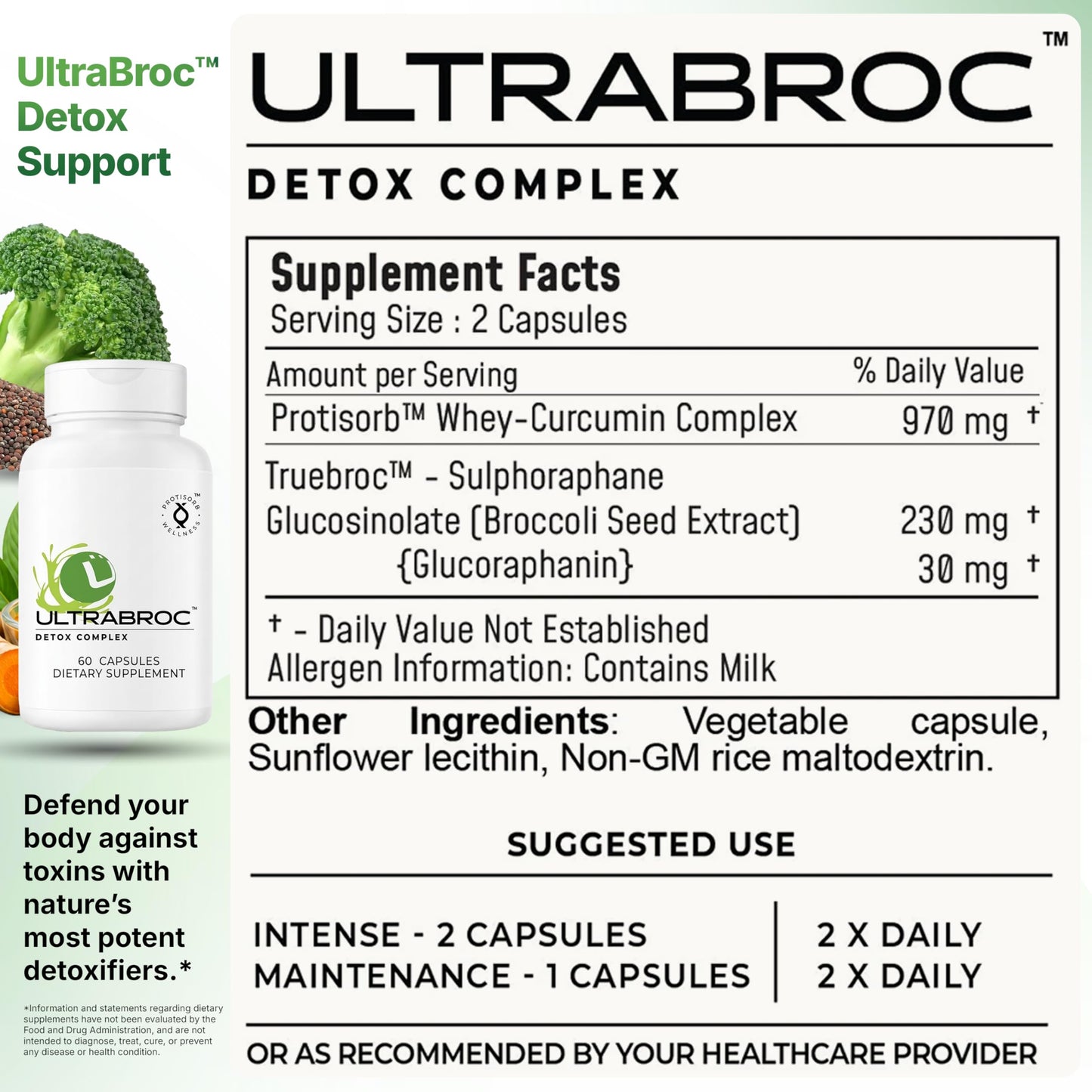 UltraCur Detoxification Supplement Capsules, 60 Count