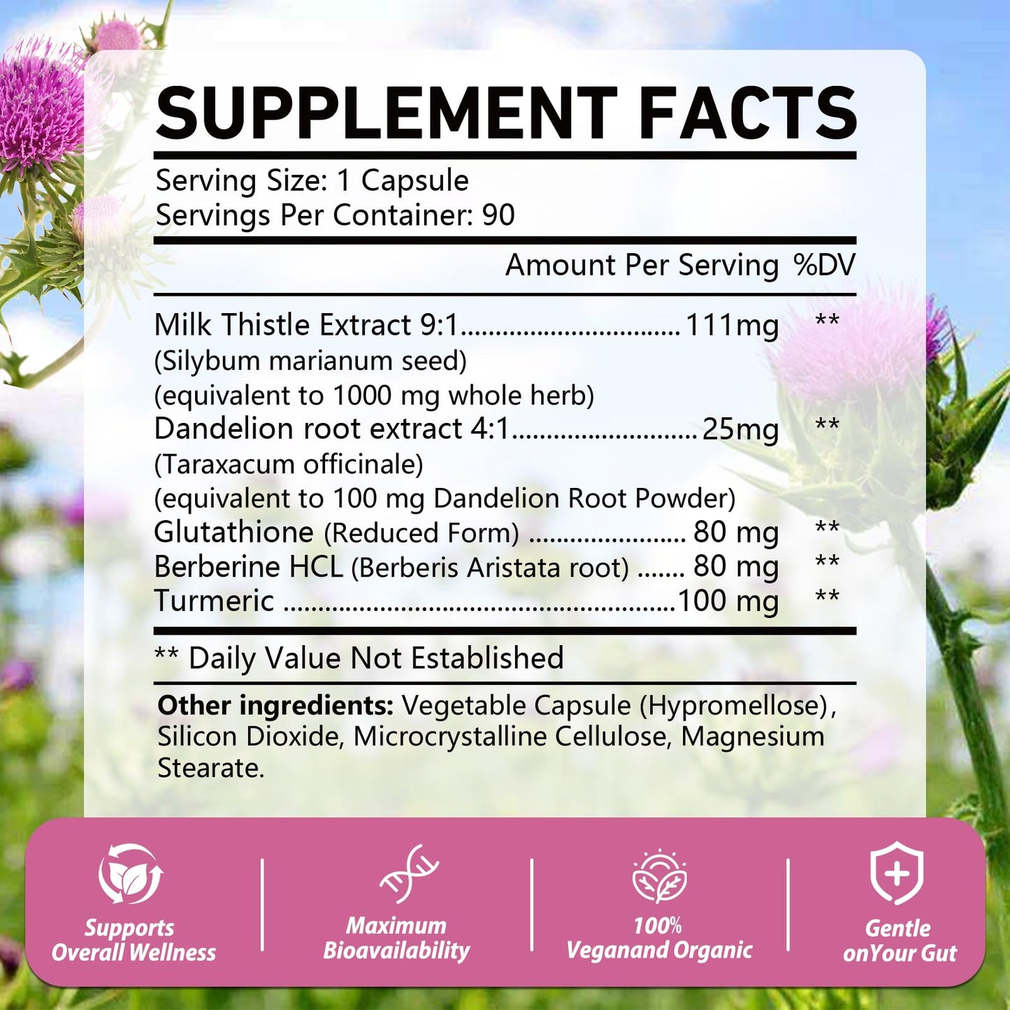 OMOGS Milk Thistle Capsule 90 Count