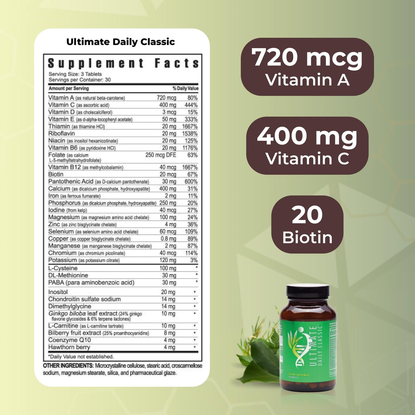 Youngevity Ultimate Daily Classic Multivitamin Tablets 90
