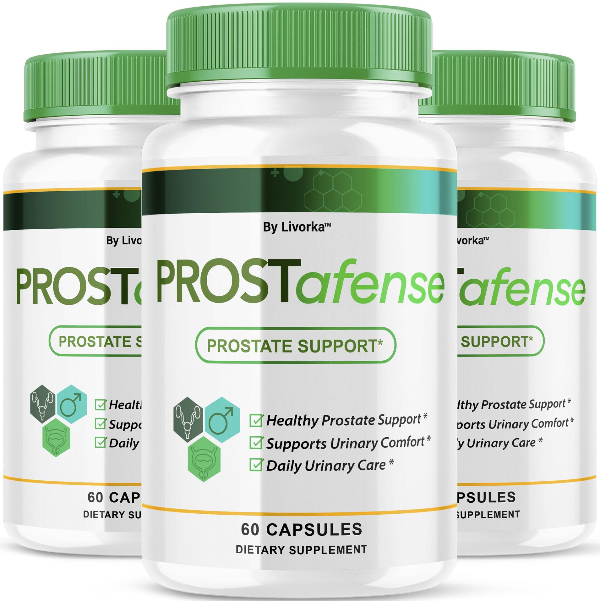 LIVORKA Prostafense Health Supplements for Men Capsules, 180 Capsules