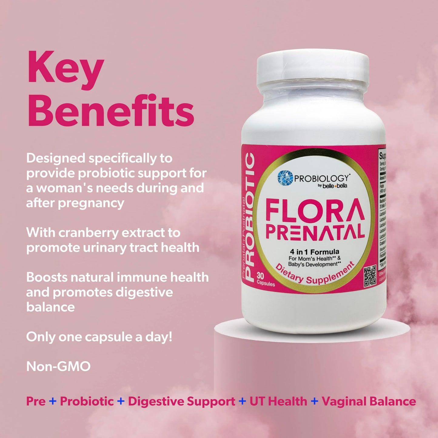 belle+bella Probiology Flora Prenatal 30 Capsules