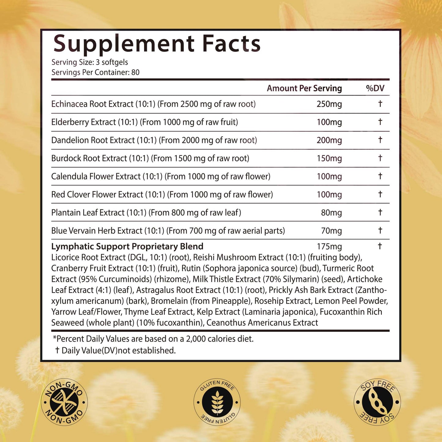 VerdiGusto Lymphatic Supplement Softgels 240