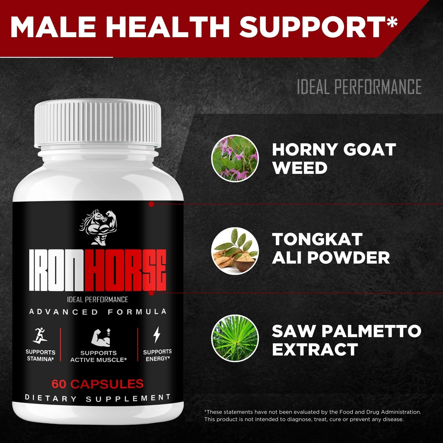 IDEAL PERFORMANCE Iron Horse Supplement Capsules 300