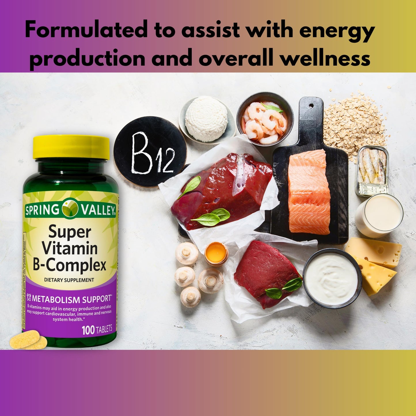 FUSION SHOP STORE Super Vitamin B Complex 100 Tablets