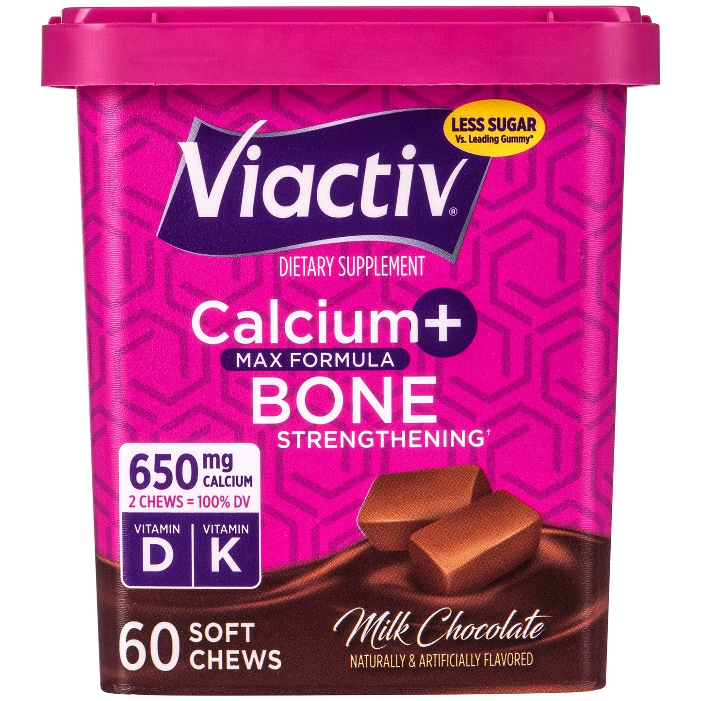 Viactiv Calcium +Vitamin D3 Supplement Chewables, 60 Count