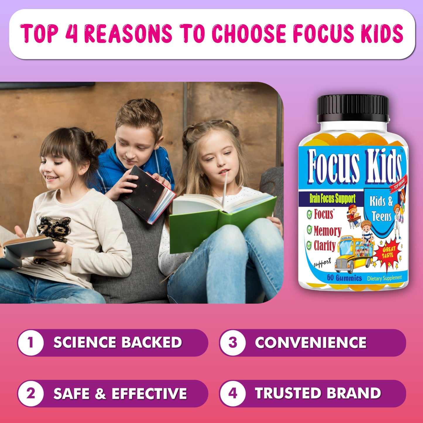 Celebrity LifeStyle Product Focus Kids Gummies, 60 Count