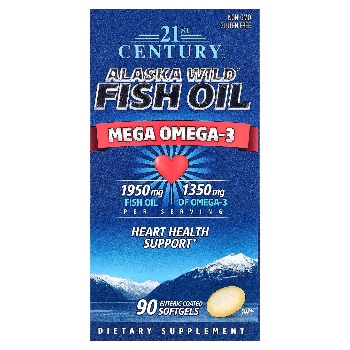 21st Century Alaska Wild Fish Oil Softgels, 90 Count