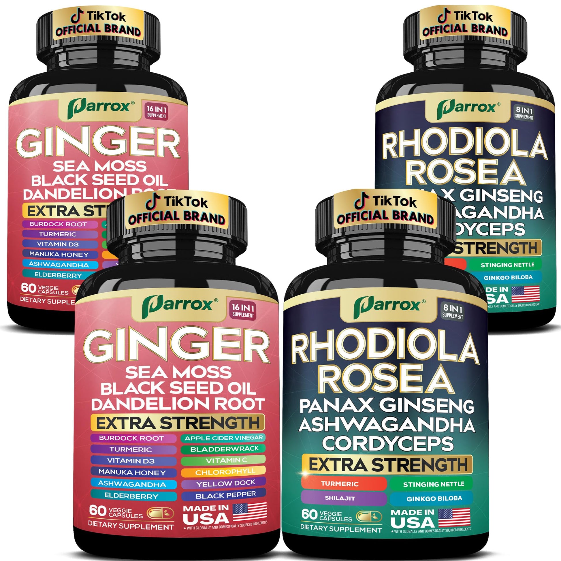 Parrox Dynamic Duo Herbal Bundle, 240 Capsules