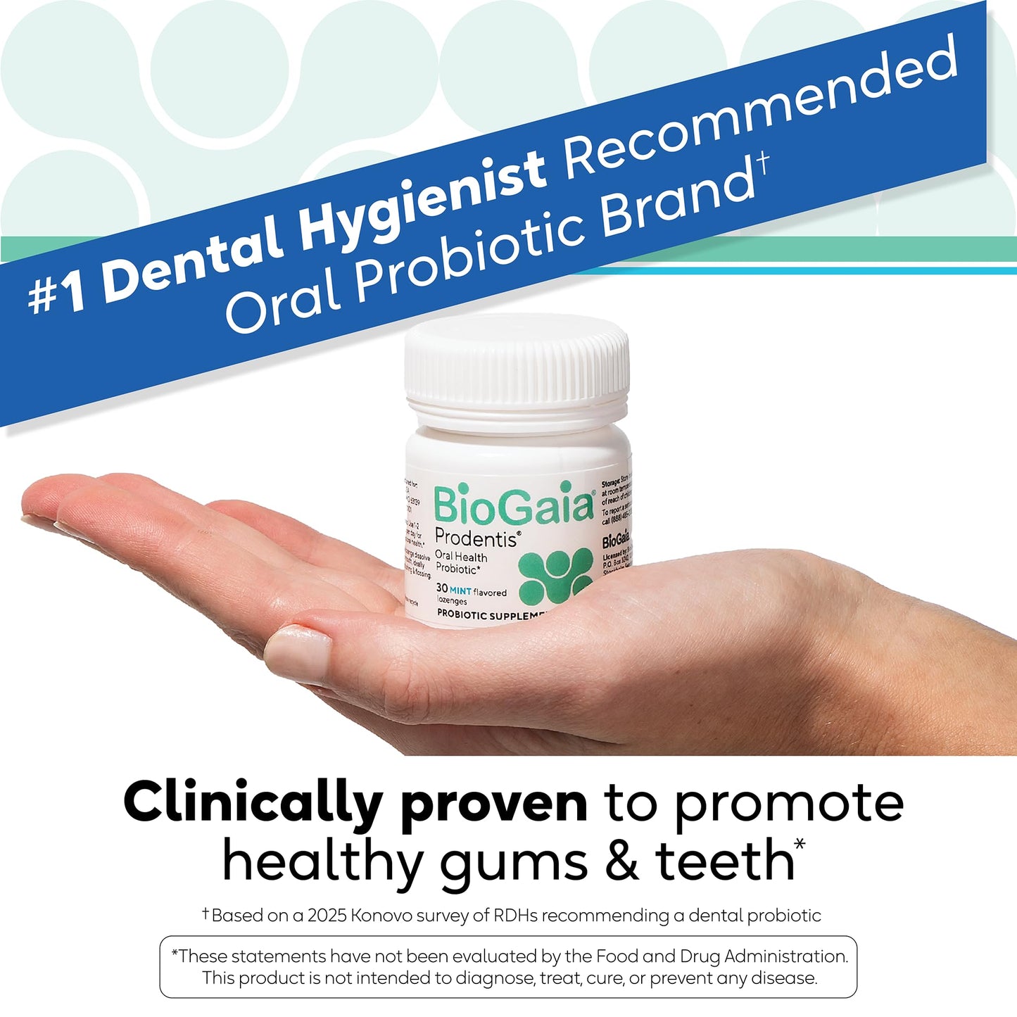 BioGaia Prodentis Oral Probiotics for Teeth & Gums and Bad Breath 30 Lozenges
