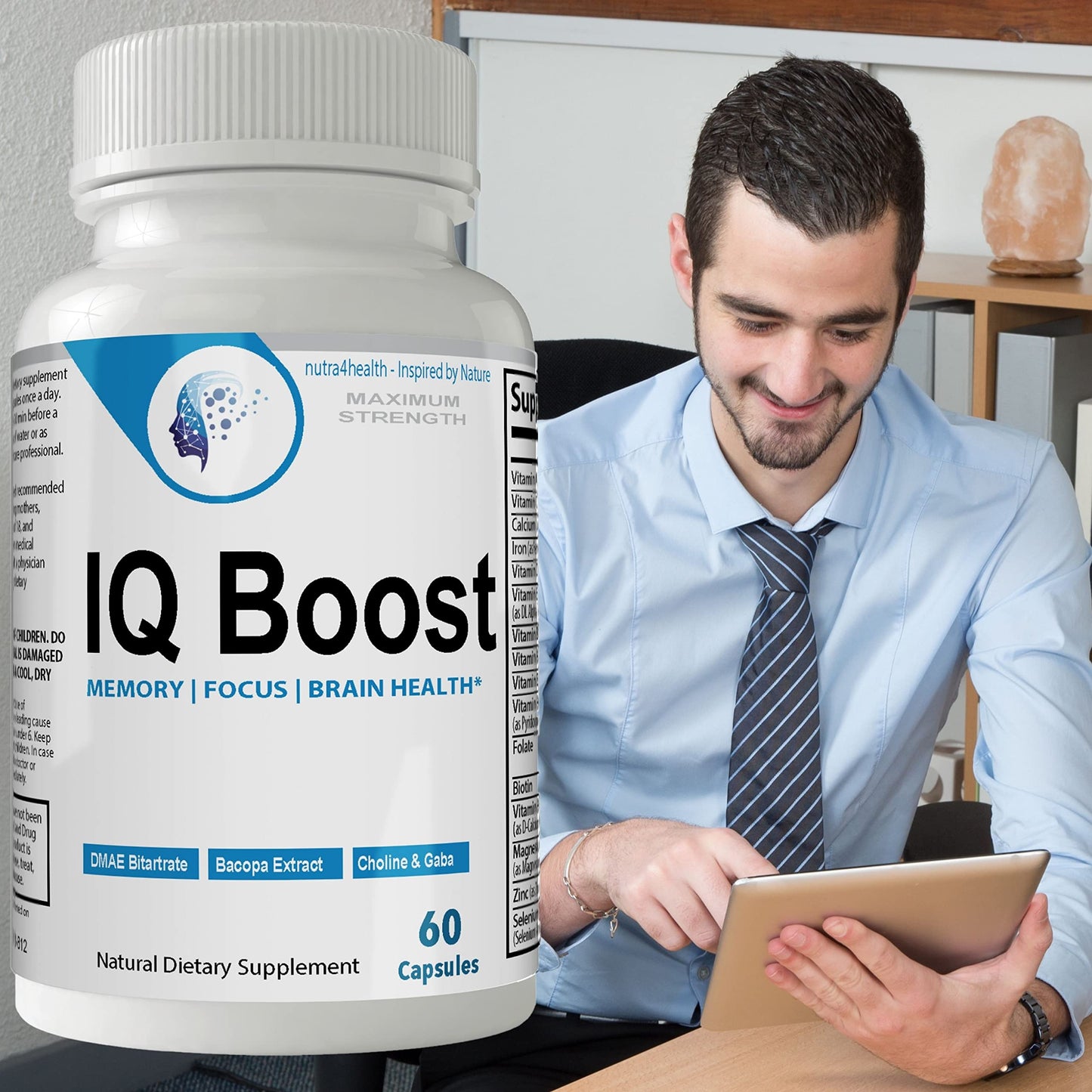 nutra4health IQ Boost Smart Pill Capsule, 60 Count