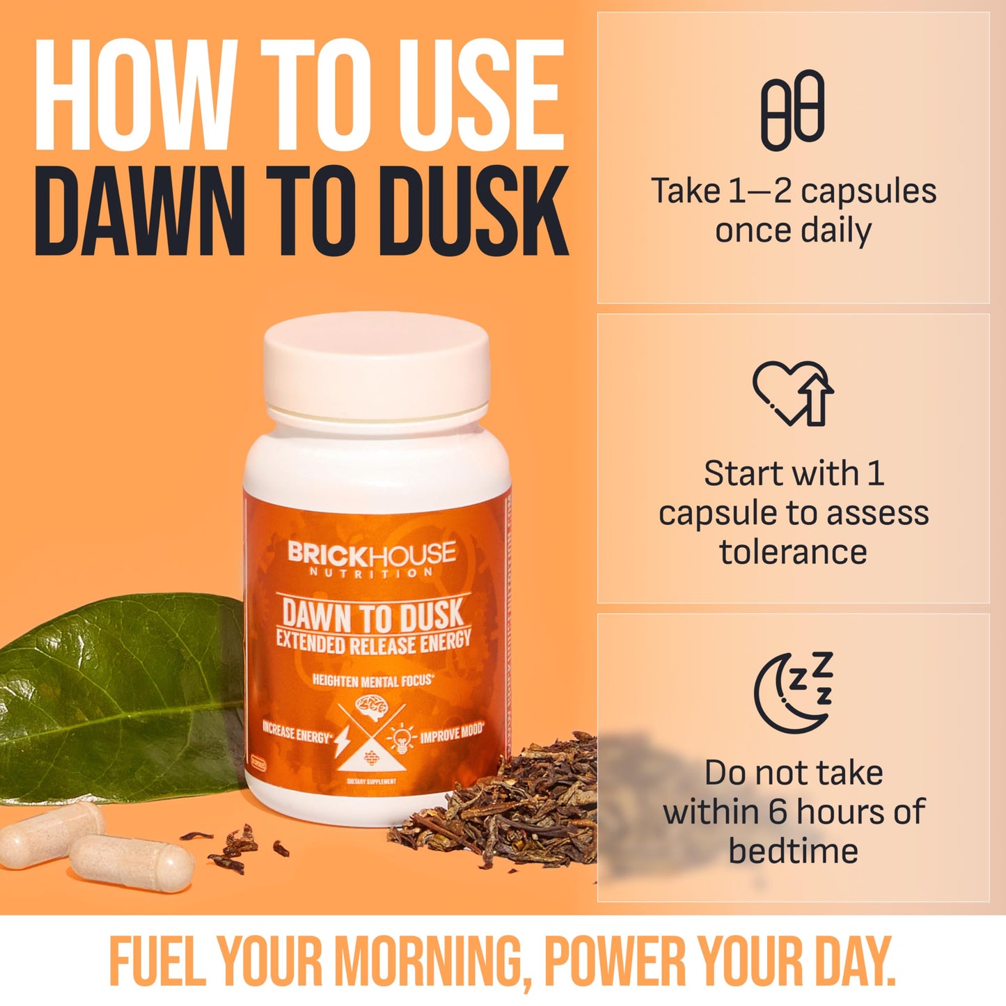 BRICKHOUSE NUTRITION Dawn to Dusk Energy Supplement Powder 1 Pack