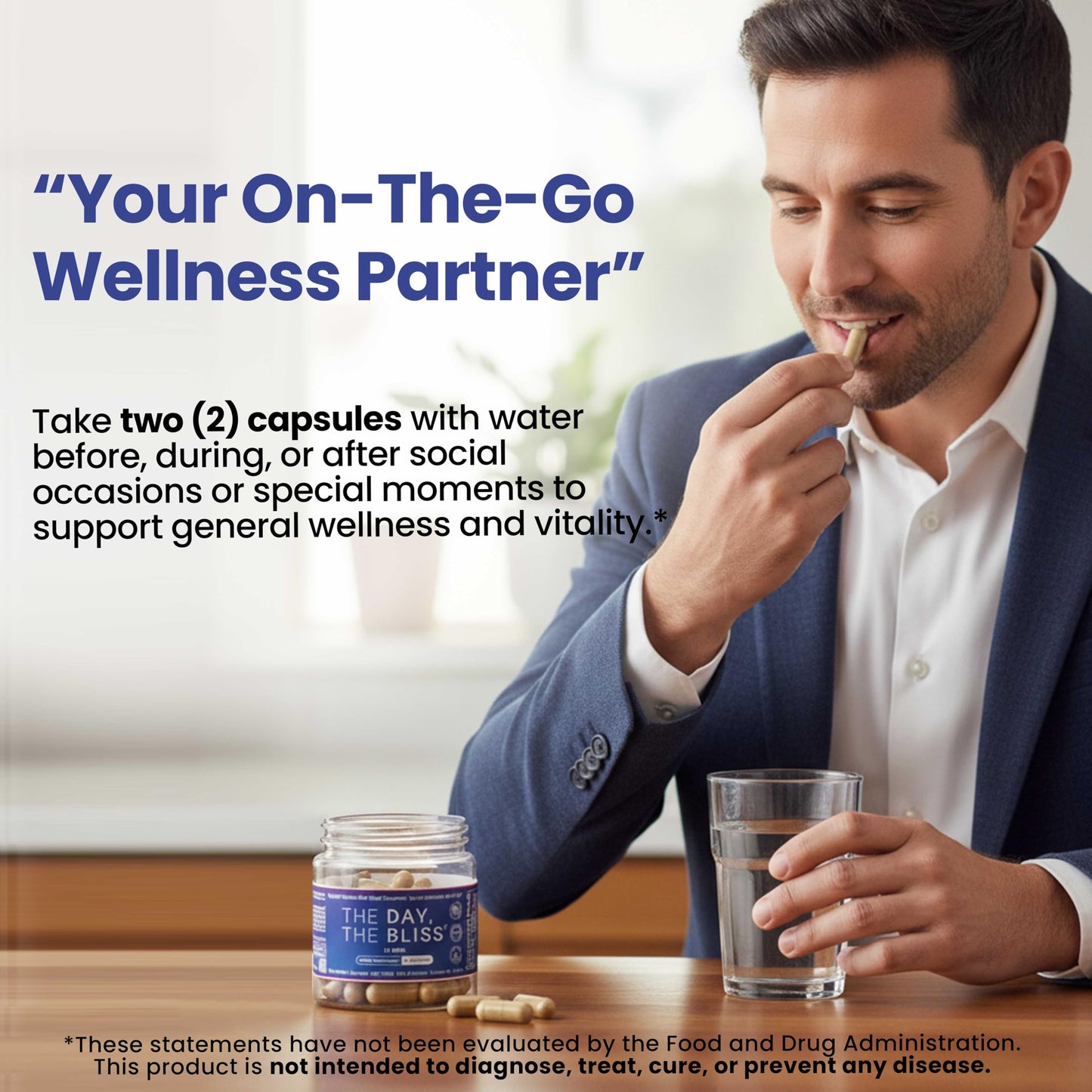 The Day, The Bliss 3-in-1 Herbal Capsules with Milk Thistle & DHM, Capsules, 30 Count