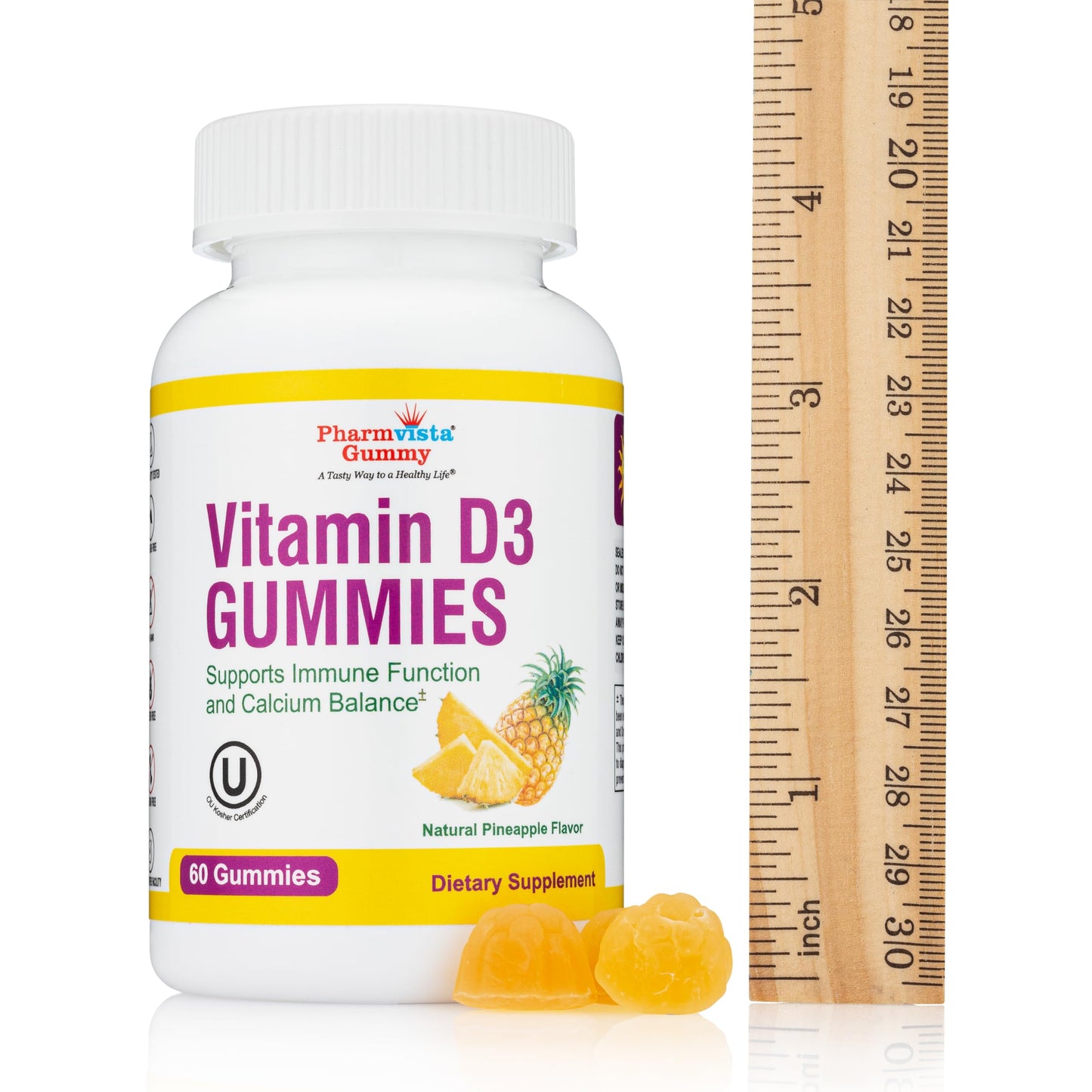 Pharmvista Vitamin D3 Gummies 60 Count