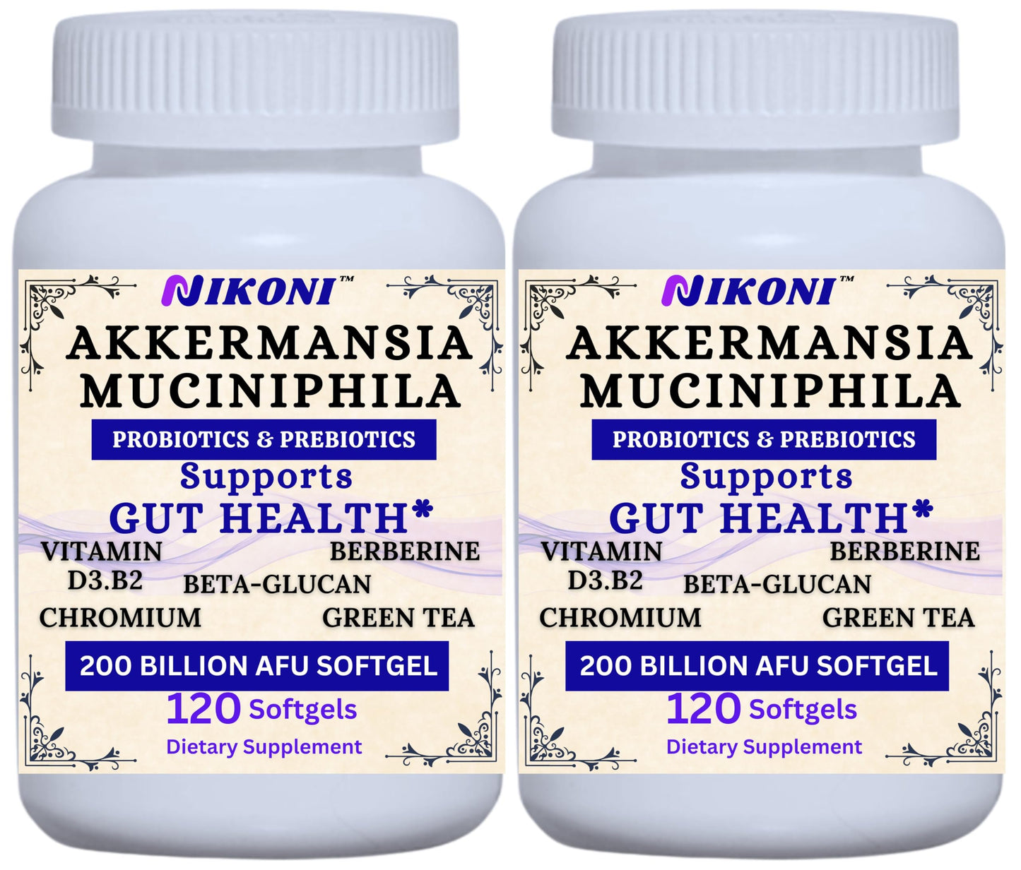Nikoni Akkermansia Muciniphila GLP-1 Probiotic Supplement Softgels 240