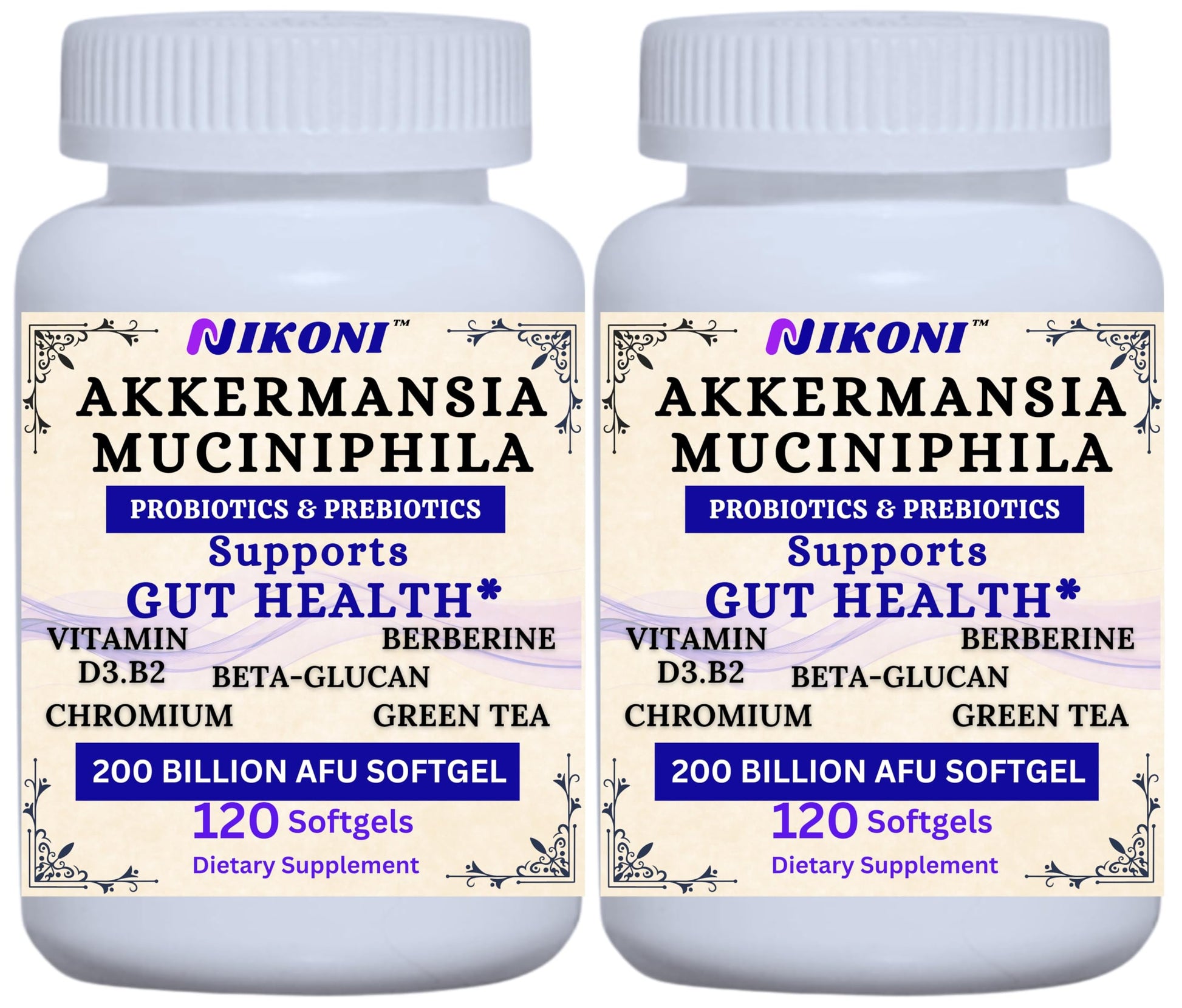 Nikoni Akkermansia Muciniphila GLP-1 Probiotic Supplement Softgels 240