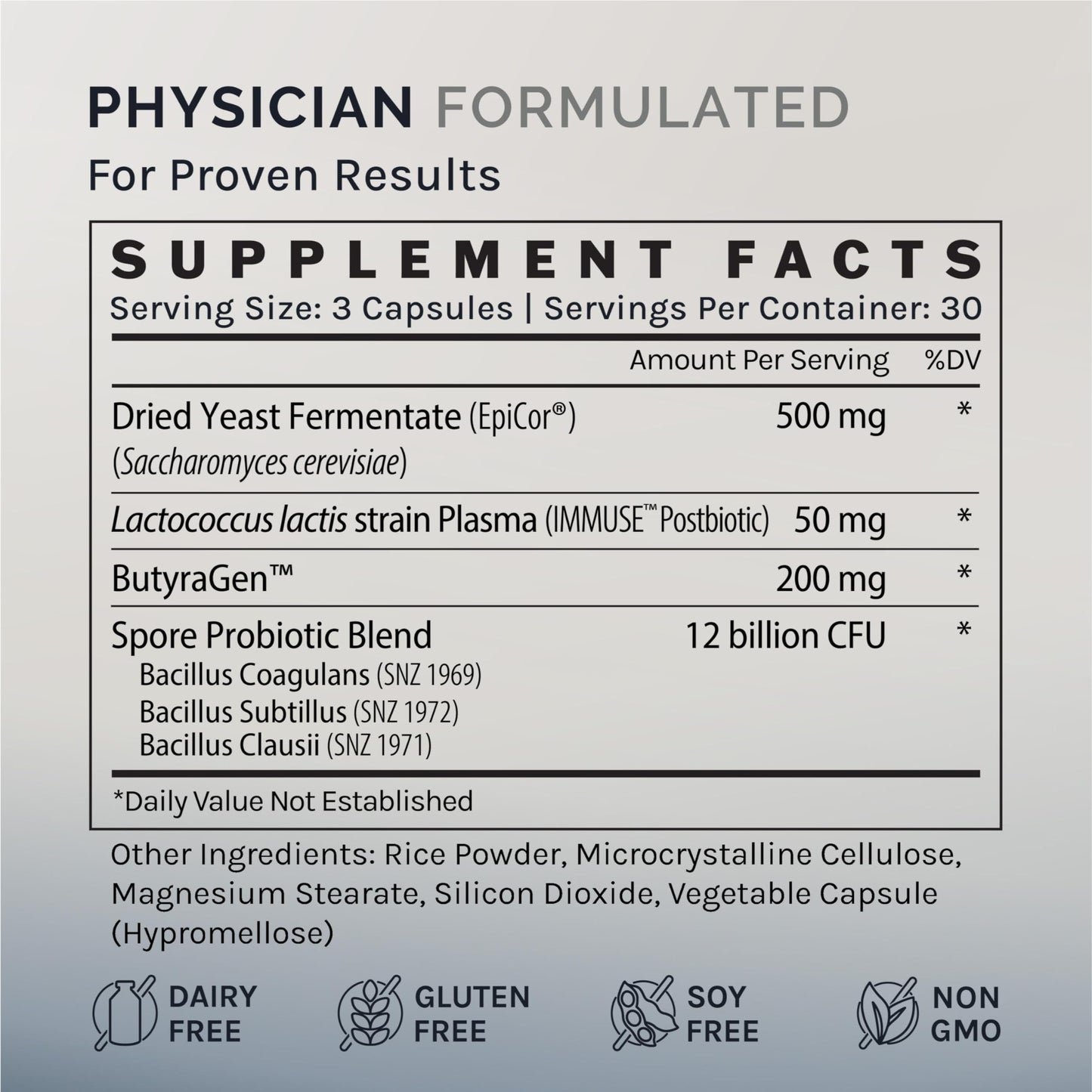 InfiniWell GI Prime - Pre, Post & Probiotics for Digestive Health - Aid Immune Function & Support the Gut-Brain Axis - with Bacillus Probiotics for Women & Men Capsules, 90 Count