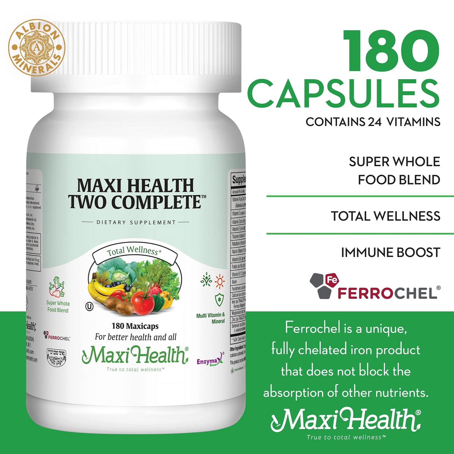 Maxi Health Multivitamins for Men and Women 180 Capsules