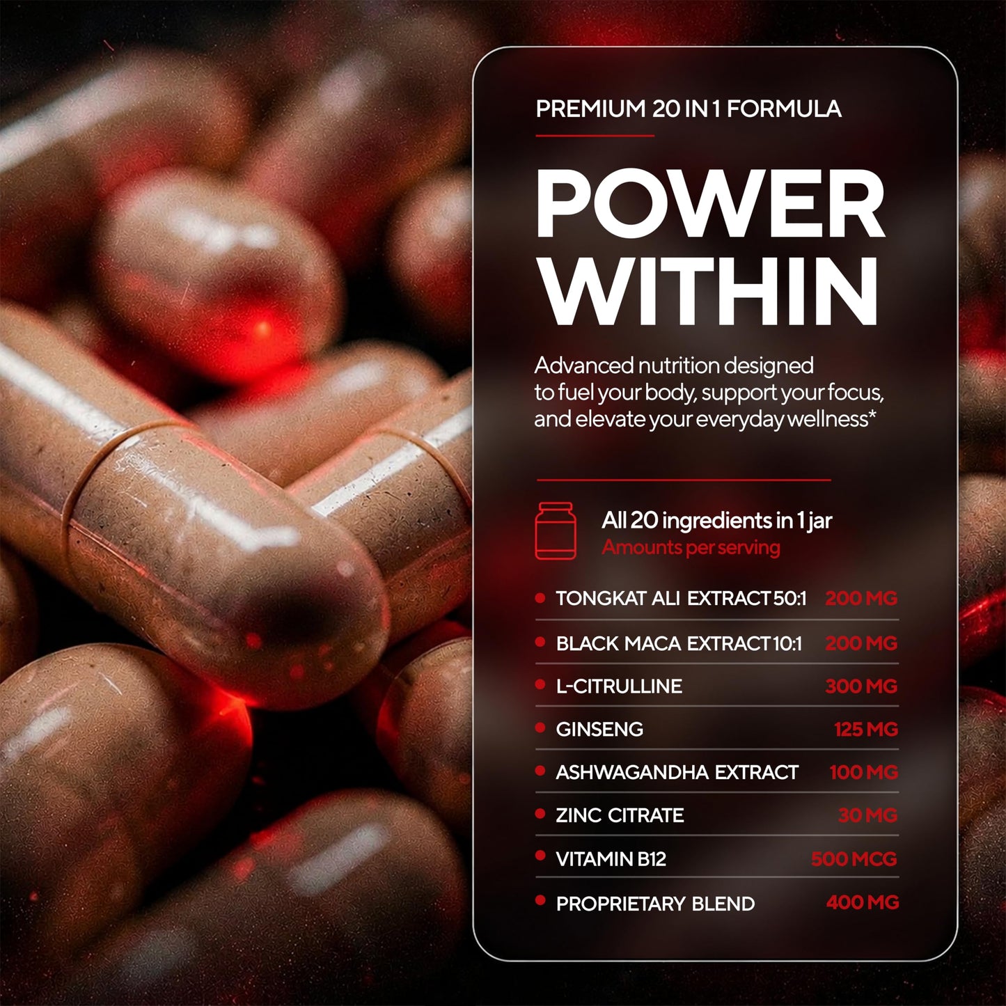 VitaUp Tongkat Ali 20 in 1 Advanced Complex, 90 Capsules