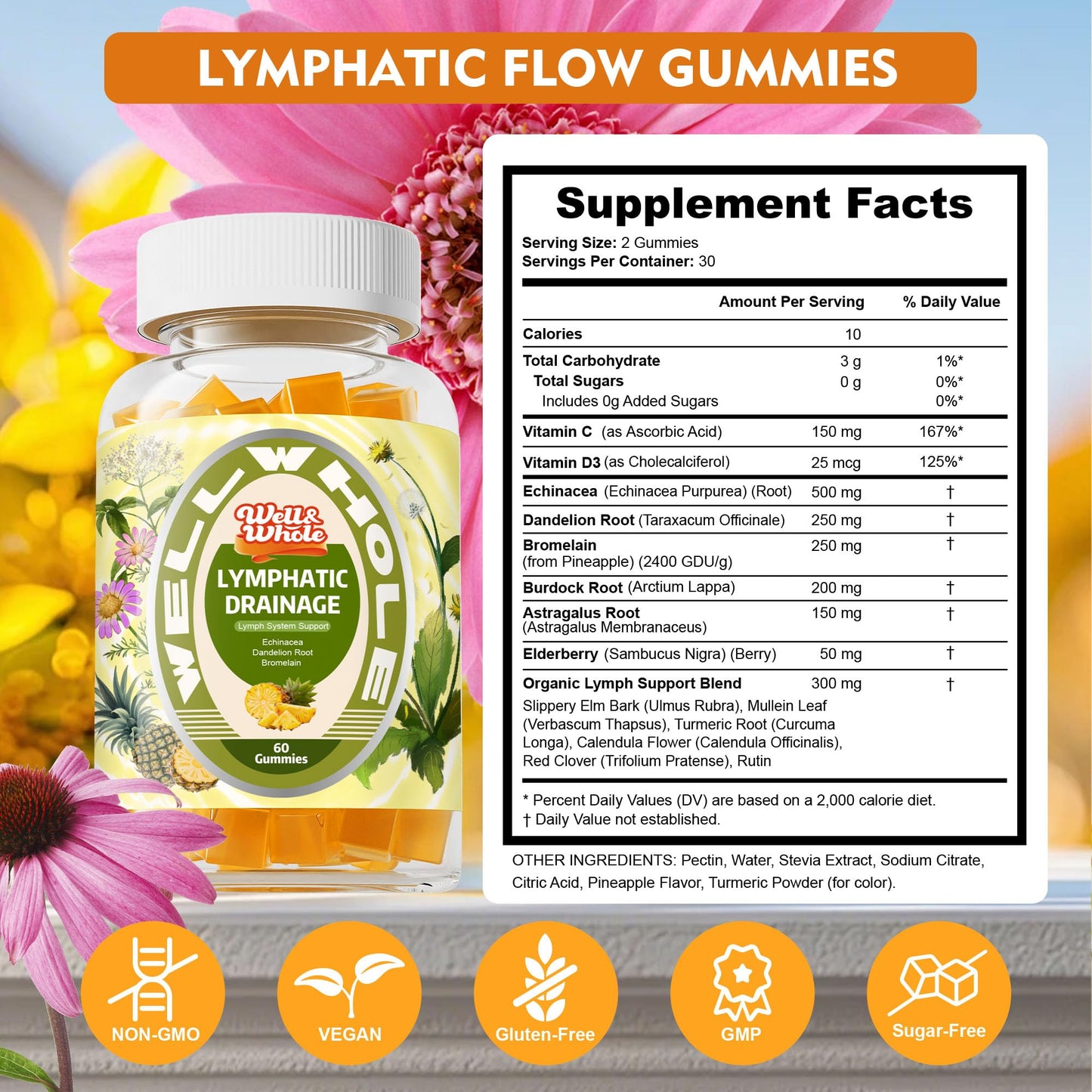 Well&Whole Lymphatic Drainage Gummies, 60 Count
