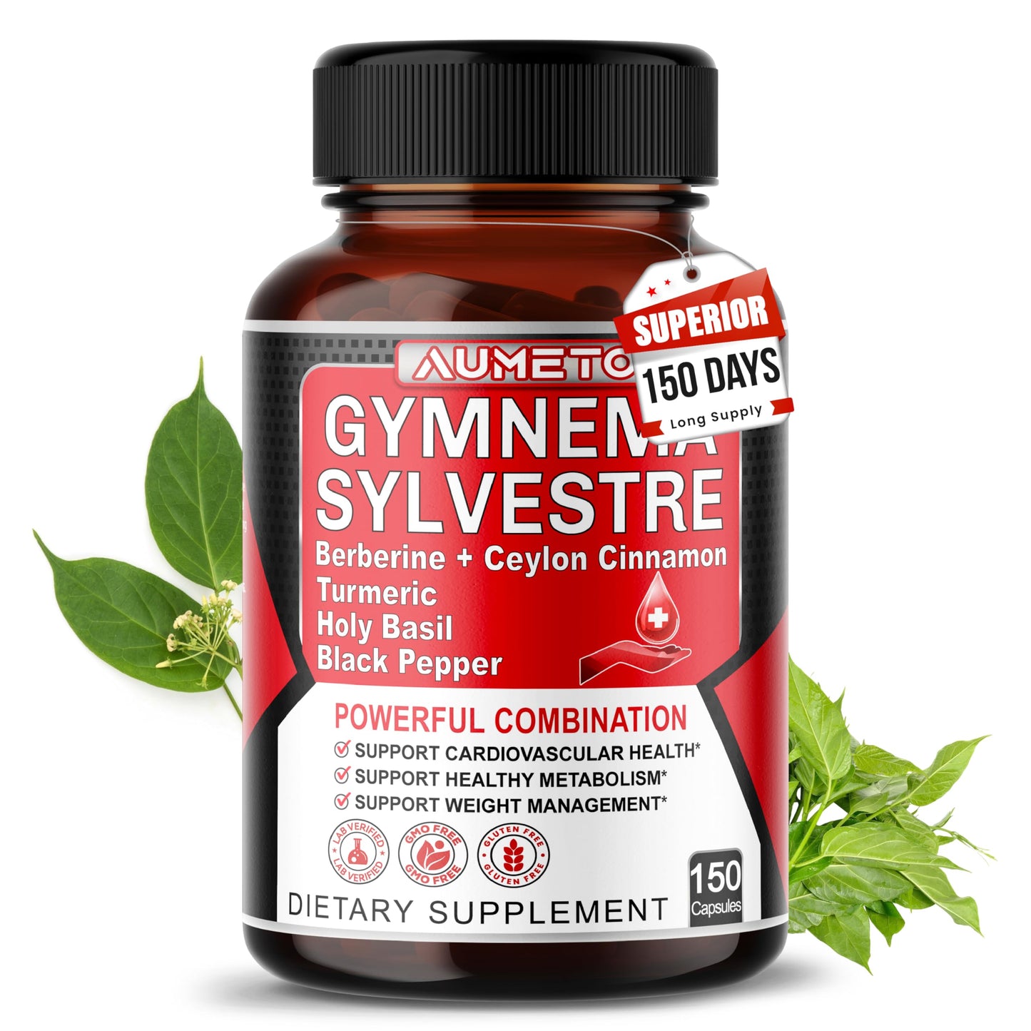 AUMETO Ultra Gymnema Sylvestre Capsules 150 Count